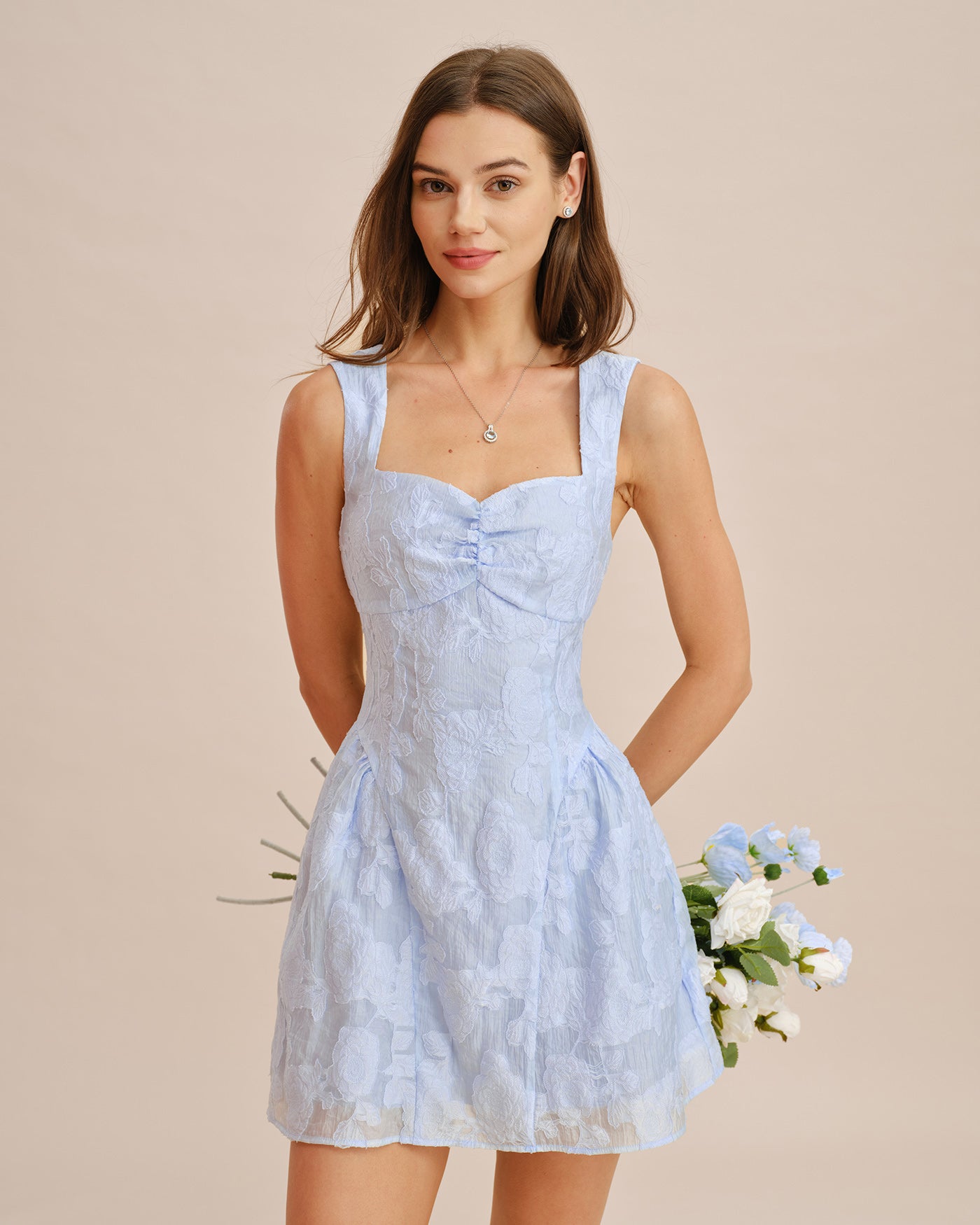 Women's Woven Polyester Mini Dress Dresses - RIHOAS