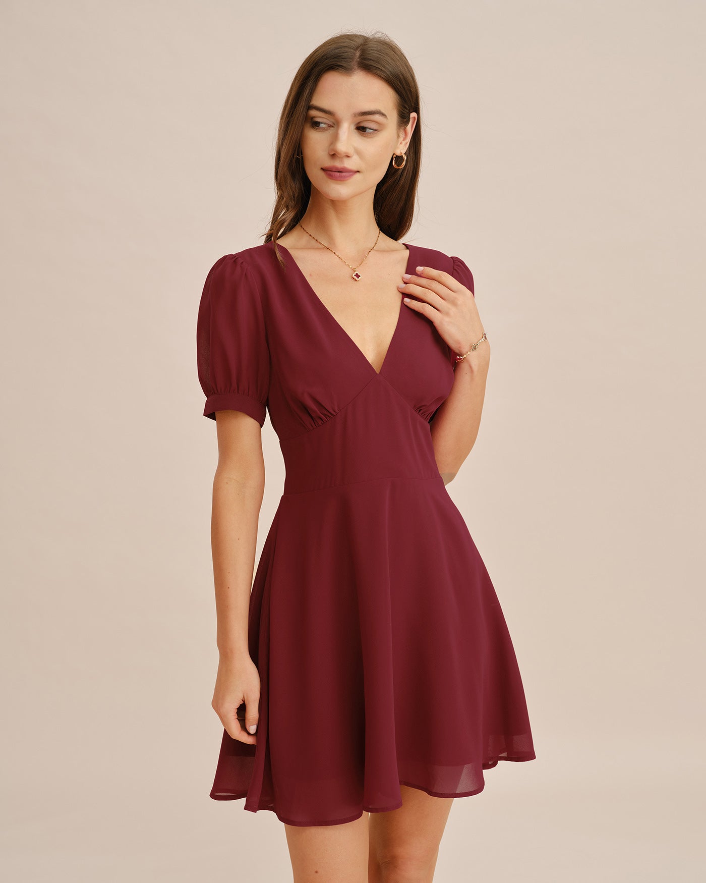 Women's Woven Polyester Mini Dress Dresses - RIHOAS