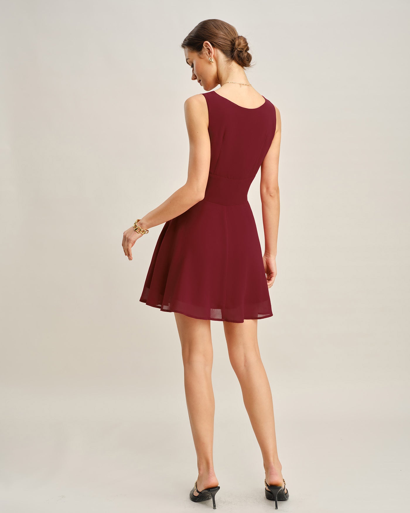 Women's Woven Polyester Mini Dress Dresses - RIHOAS