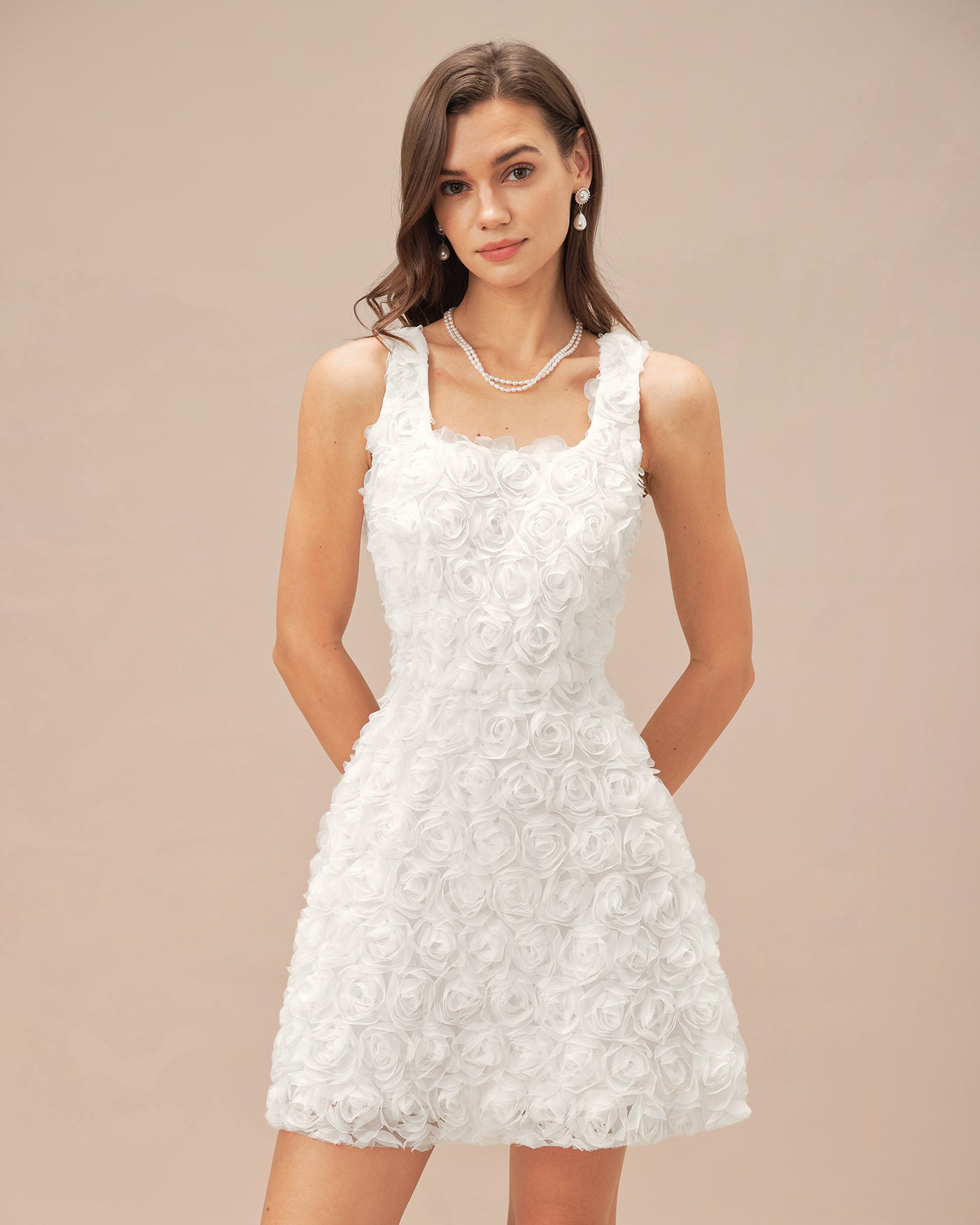 Women's Woven Polyester Mini Dress Dresses - RIHOAS