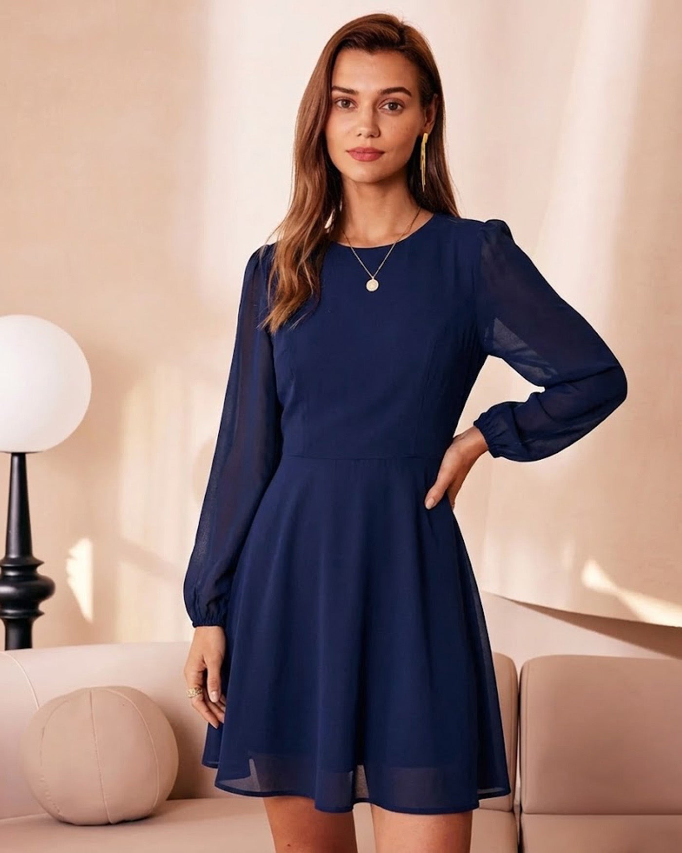 Women's Woven Polyester Mini Dress Dresses - RIHOAS