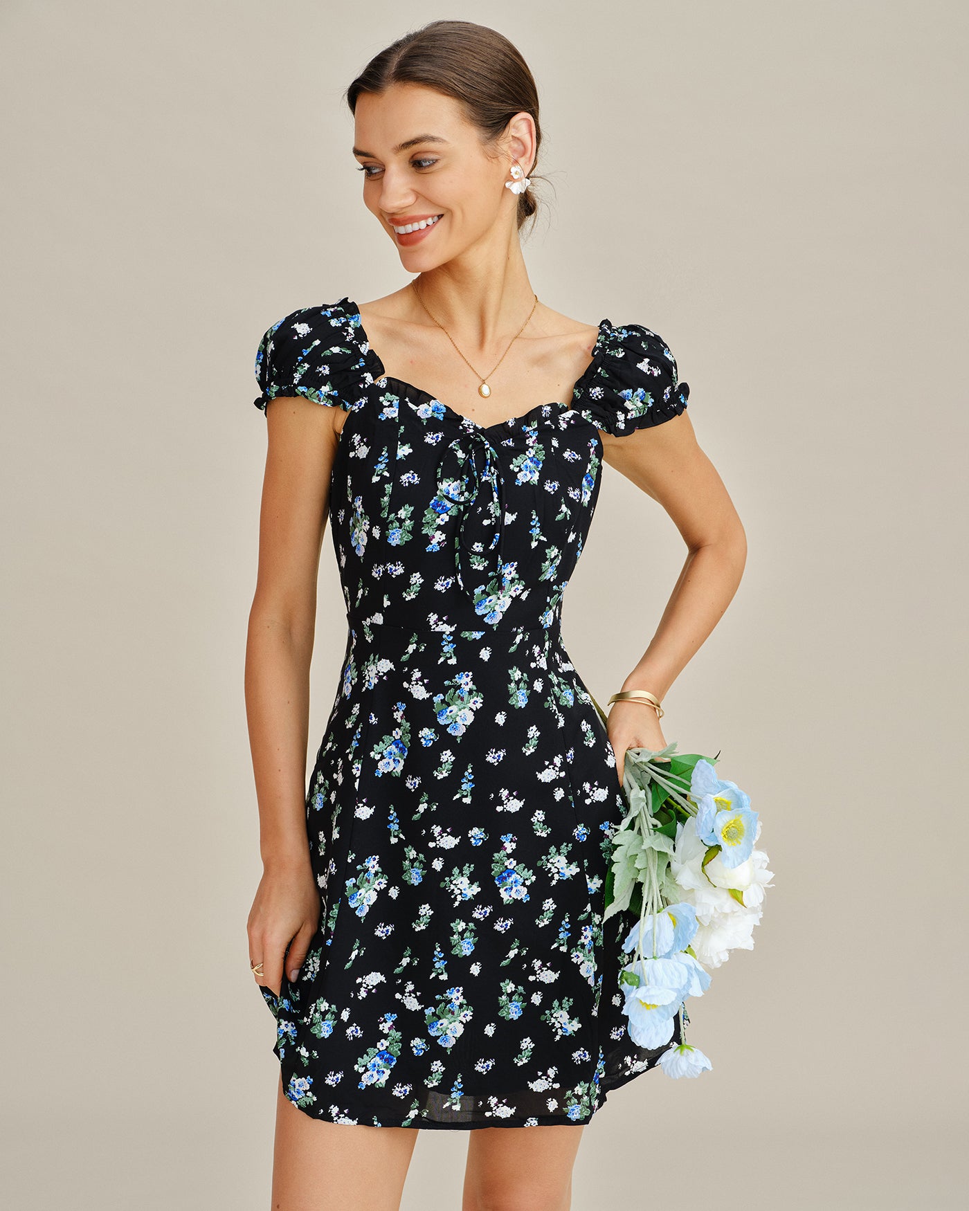 Women's Woven Polyester Mini Dress Dresses - RIHOAS