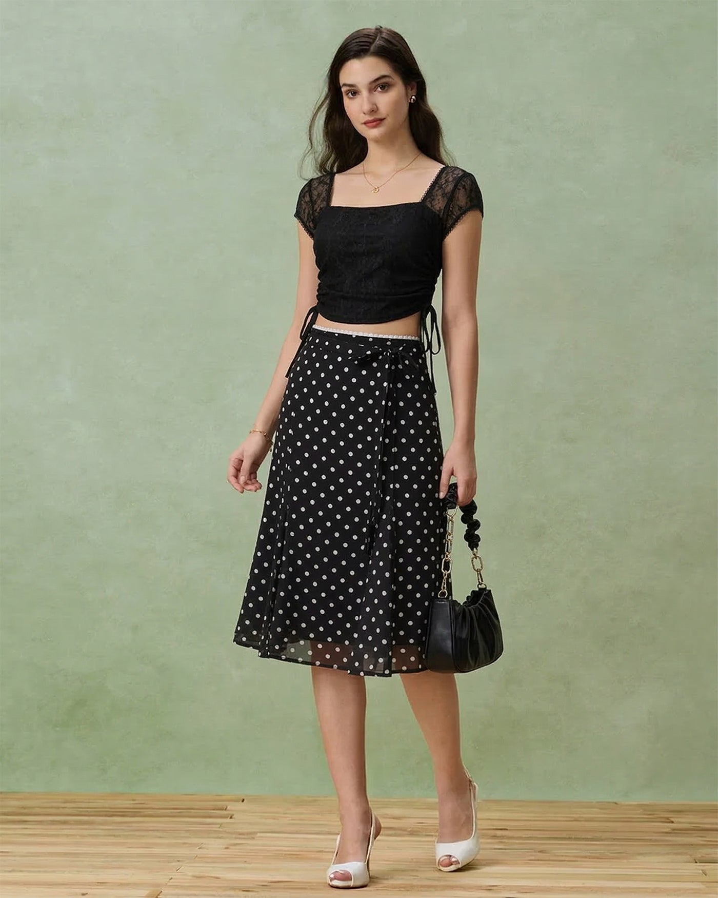 Women's Woven Polyester Skirt Bottoms - RIHOAS