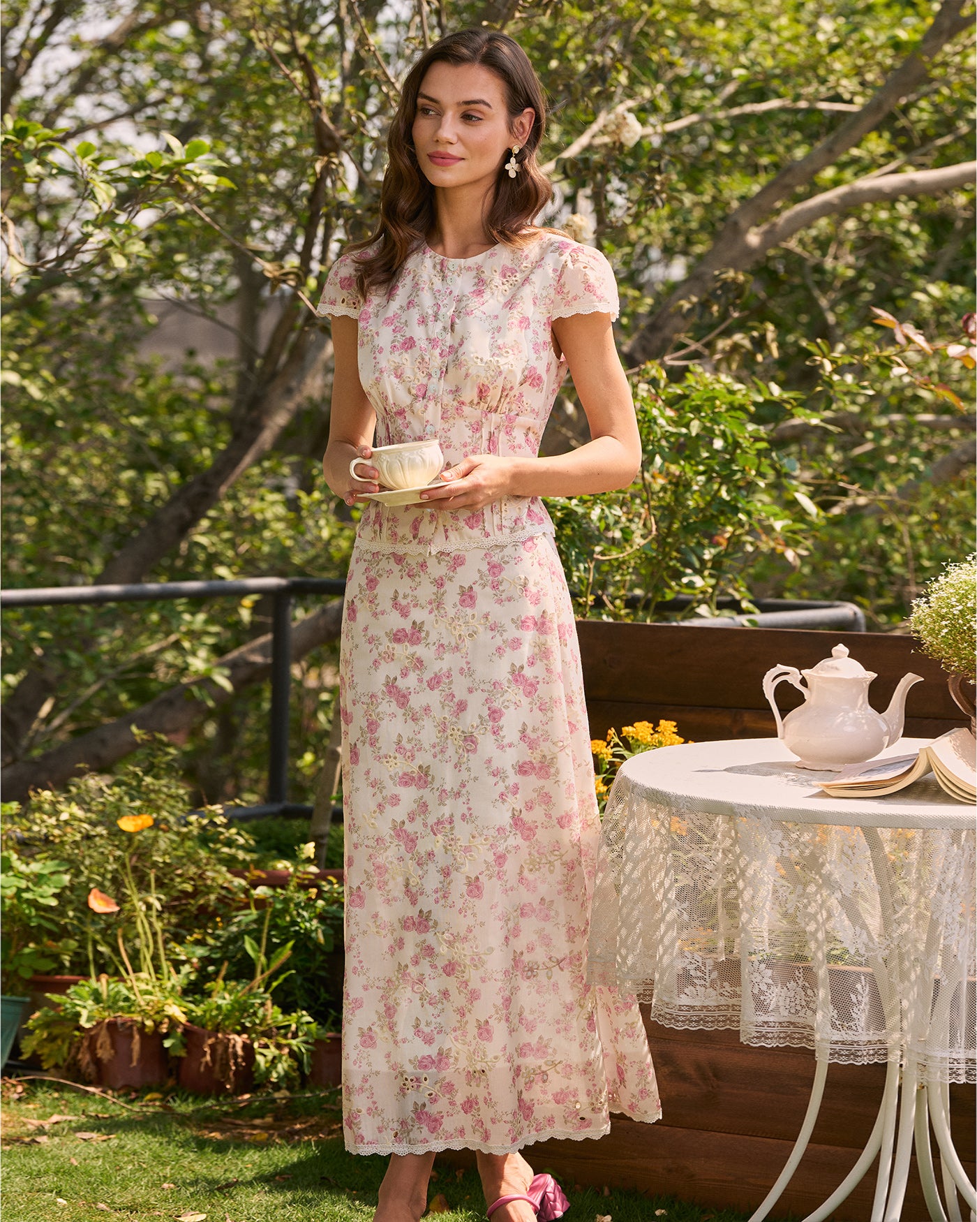 Women's Woven Polyester Skirt Bottoms - RIHOAS