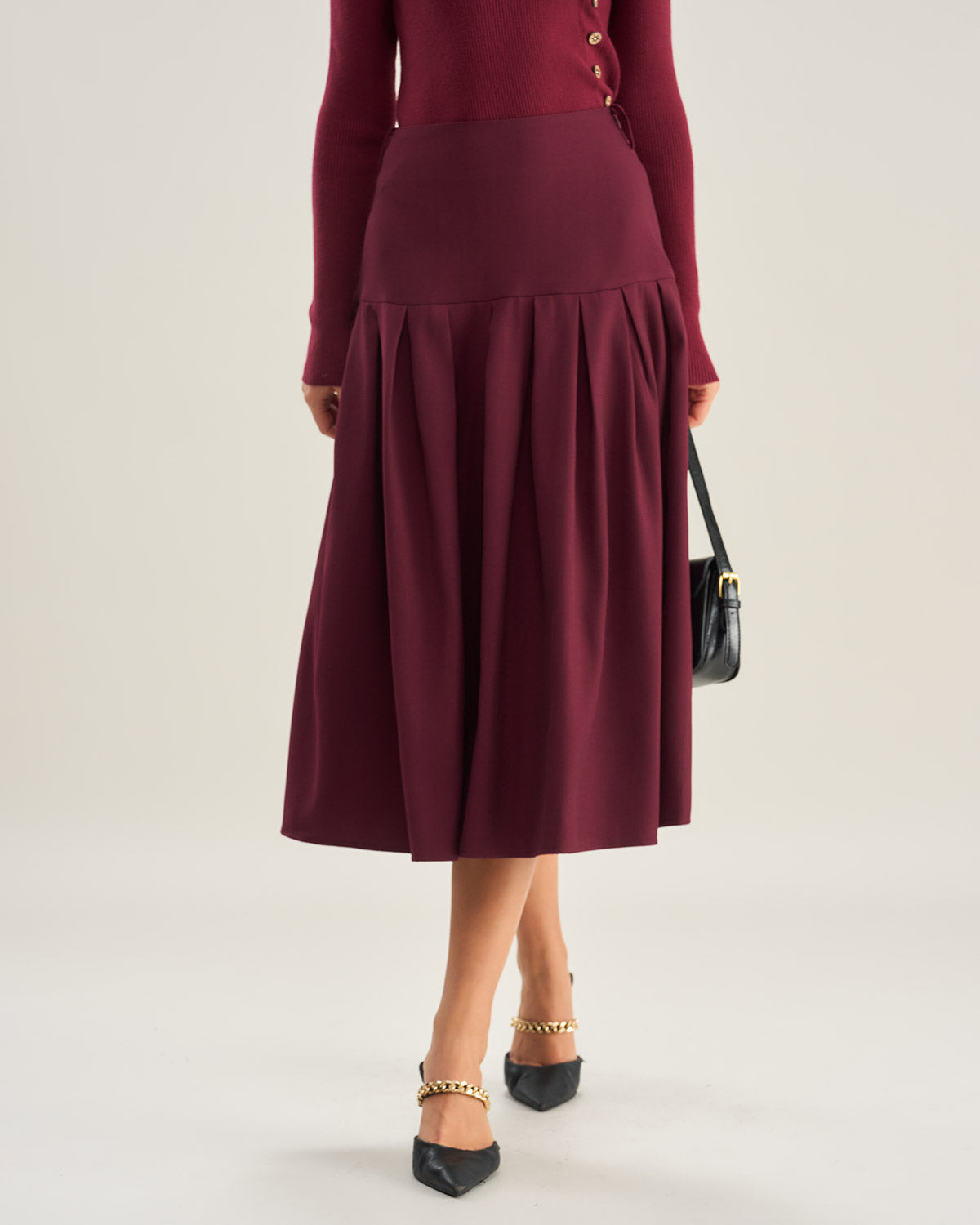 Women's Woven Polyester Skirt Bottoms - RIHOAS