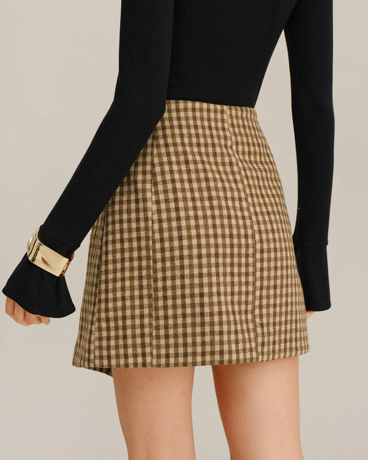 Women's Woven Polyester Skirt Bottoms - RIHOAS