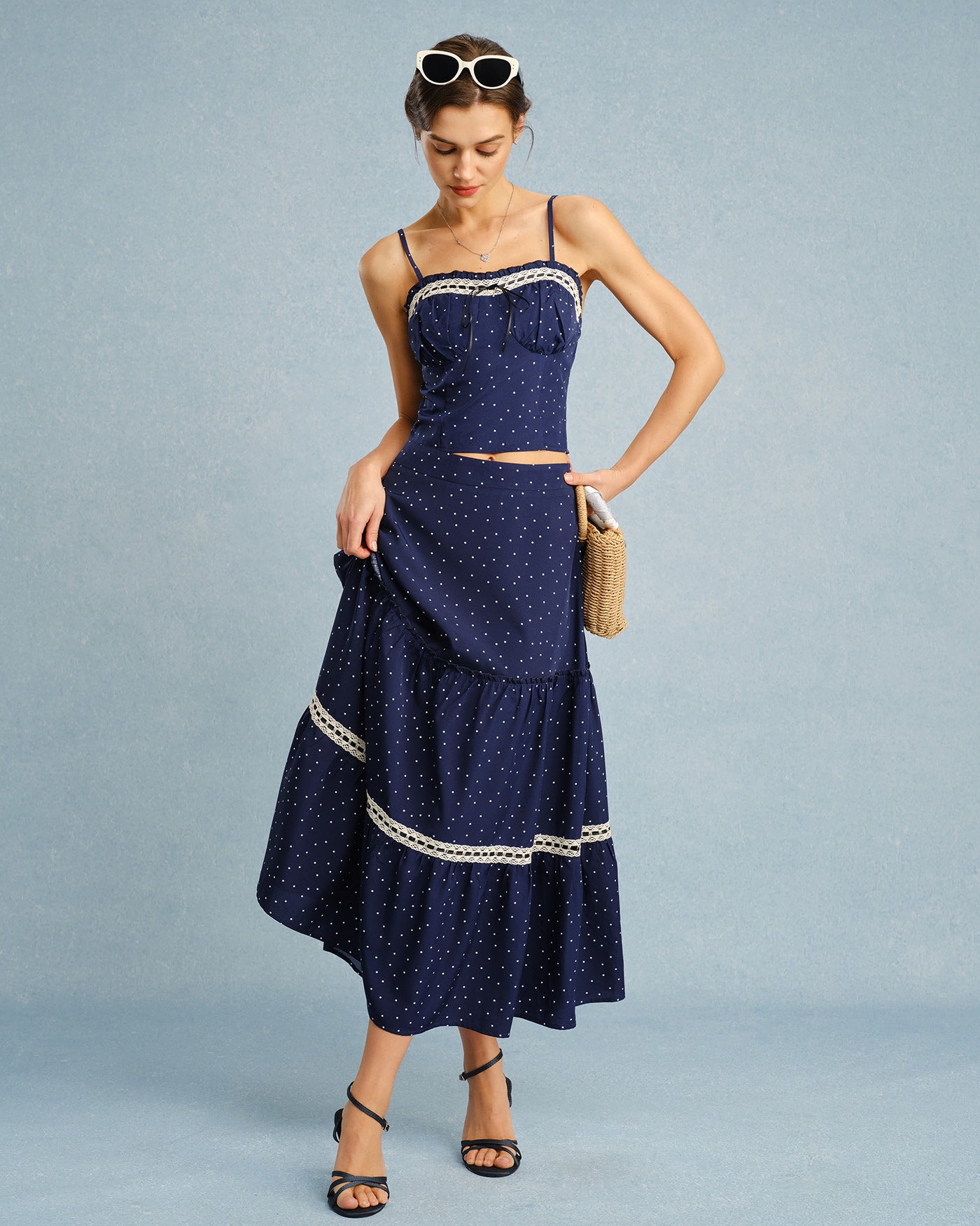 Women's Woven Polyester Skirt Bottoms - RIHOAS