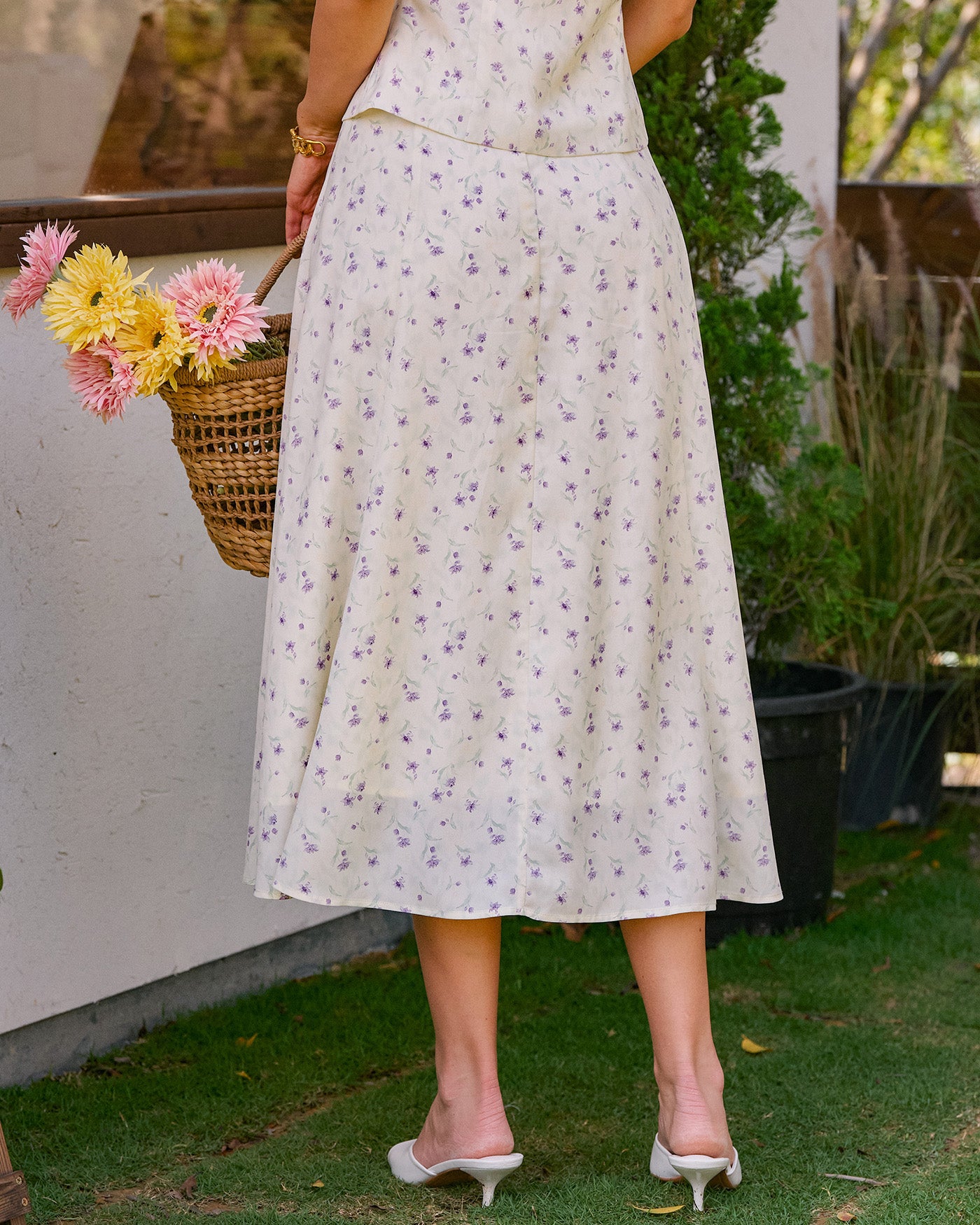 Women's Woven Polyester Skirt Bottoms - RIHOAS