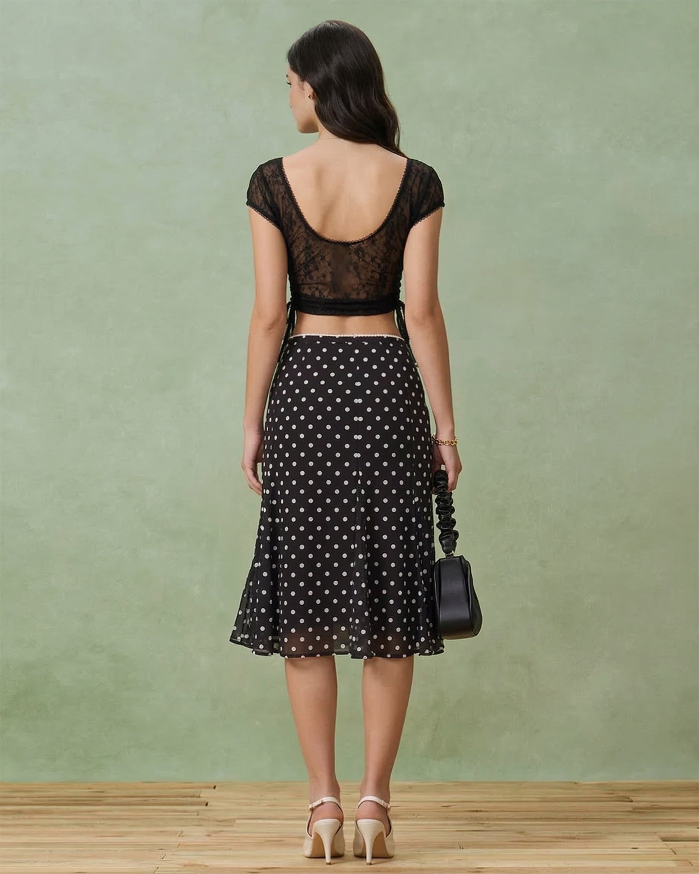 Women's Woven Polyester Skirt Bottoms - RIHOAS