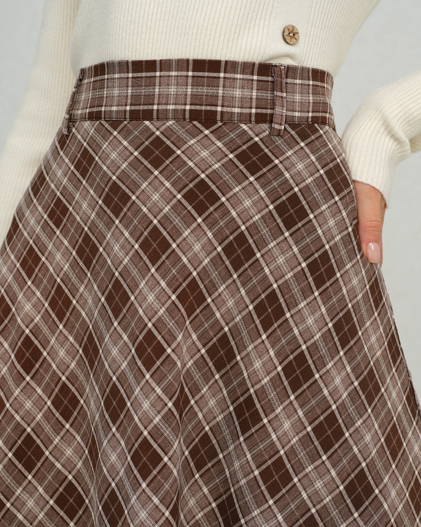 Women's Woven Polyester Skirt Bottoms - RIHOAS
