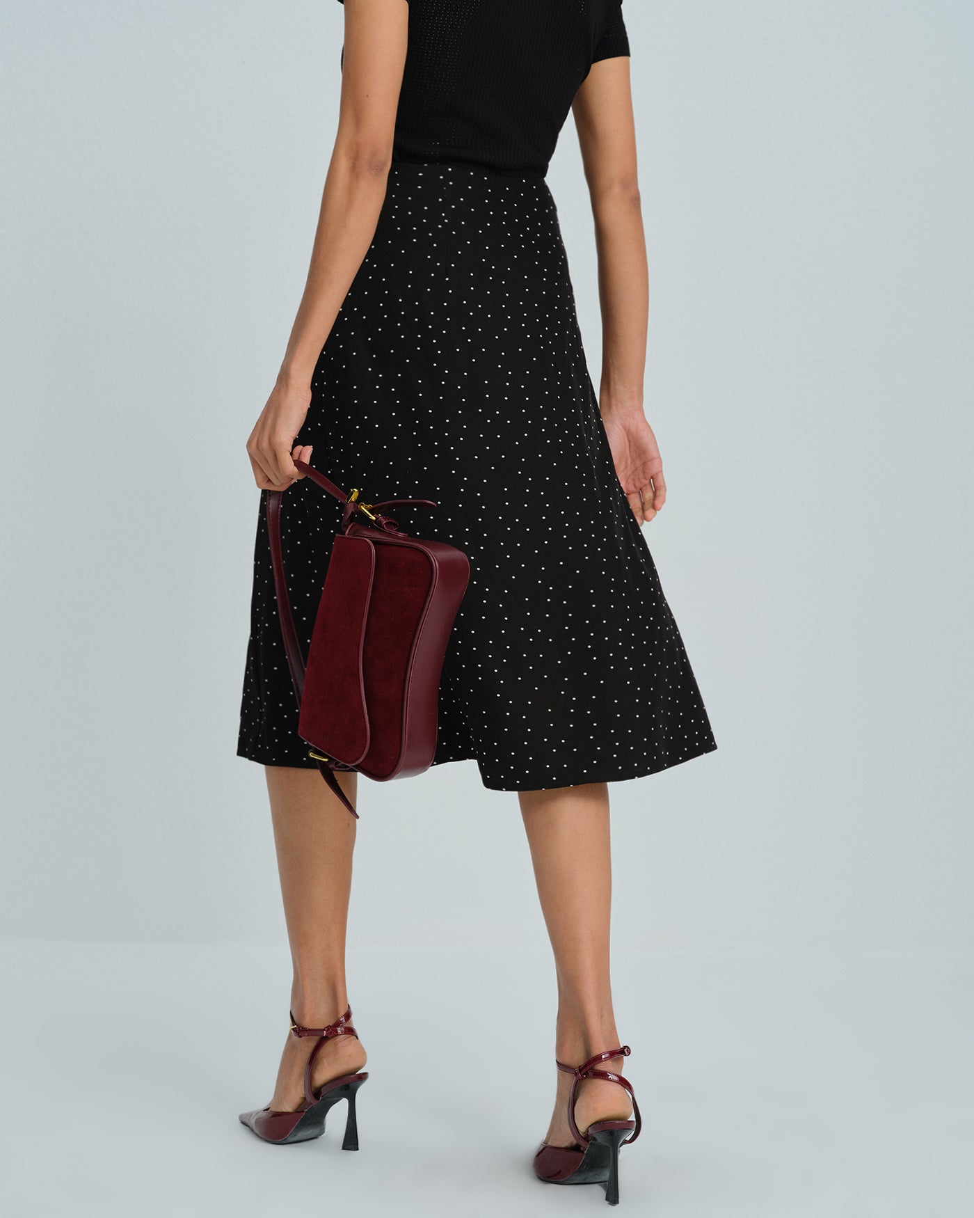 Women's Woven Polyester Skirt Bottoms - RIHOAS