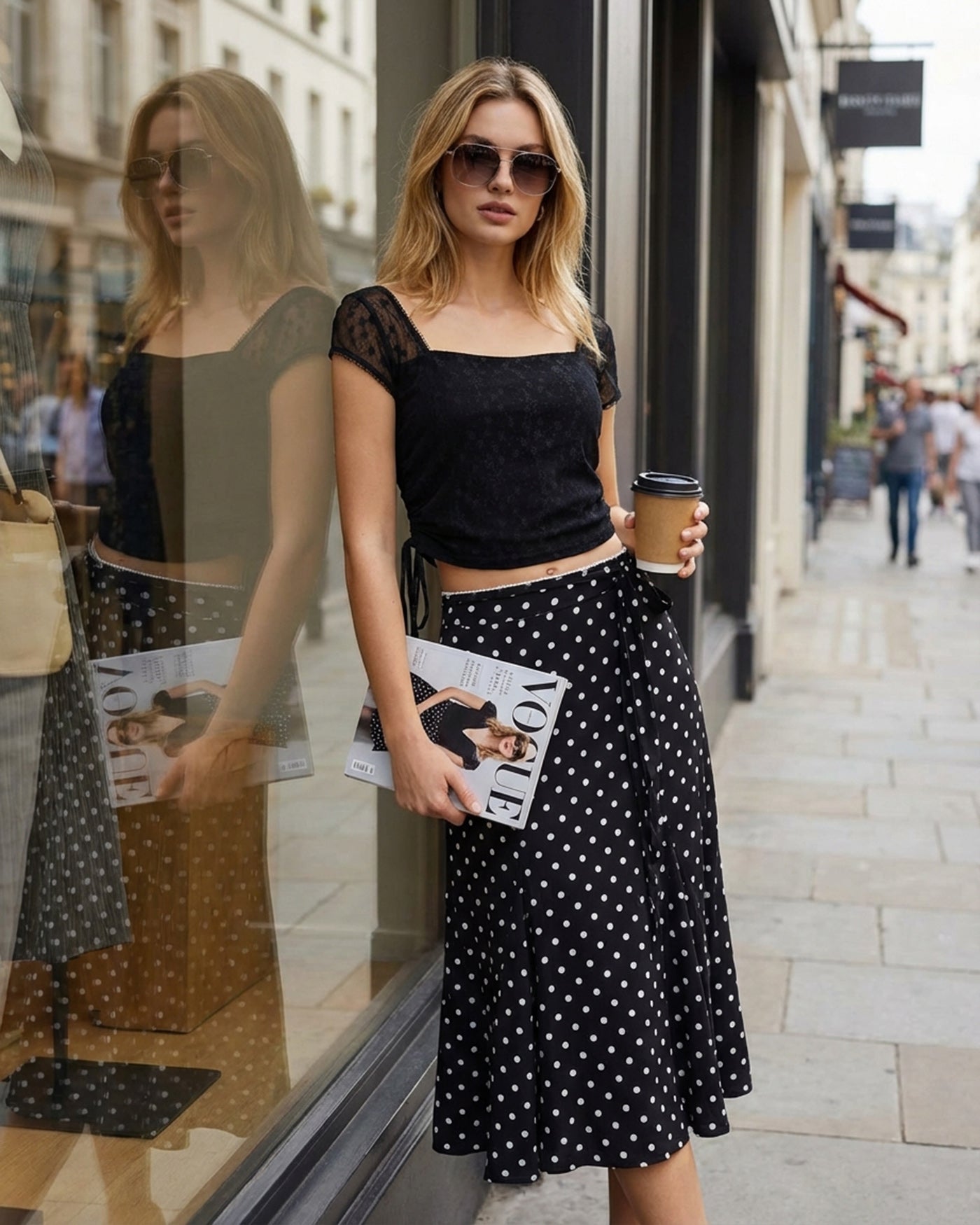 Women's Woven Polyester Skirt Bottoms - RIHOAS
