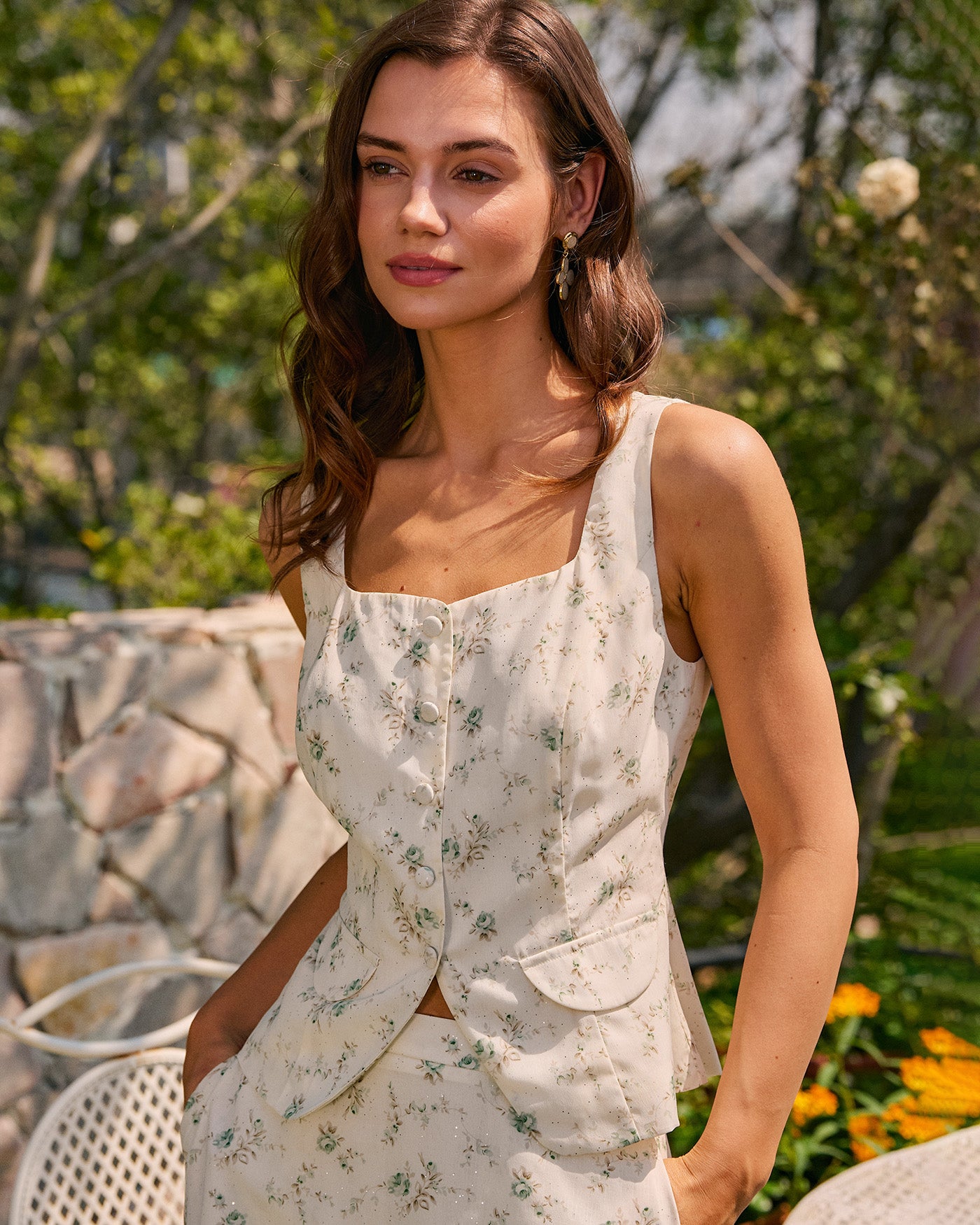Women's Woven Polyester Tank Tops Tops - RIHOAS