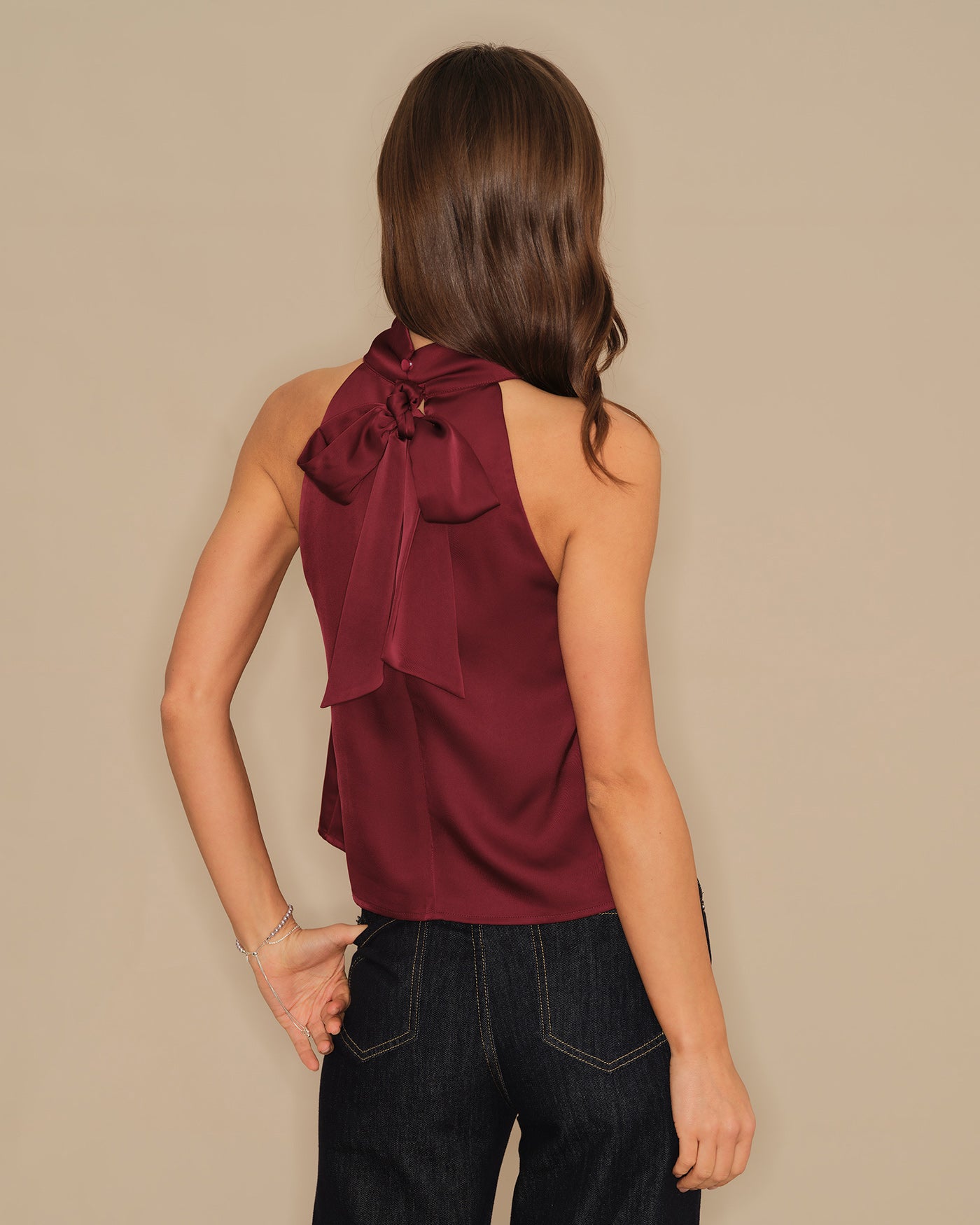 Women's Woven Polyester Tank Tops Tops - RIHOAS