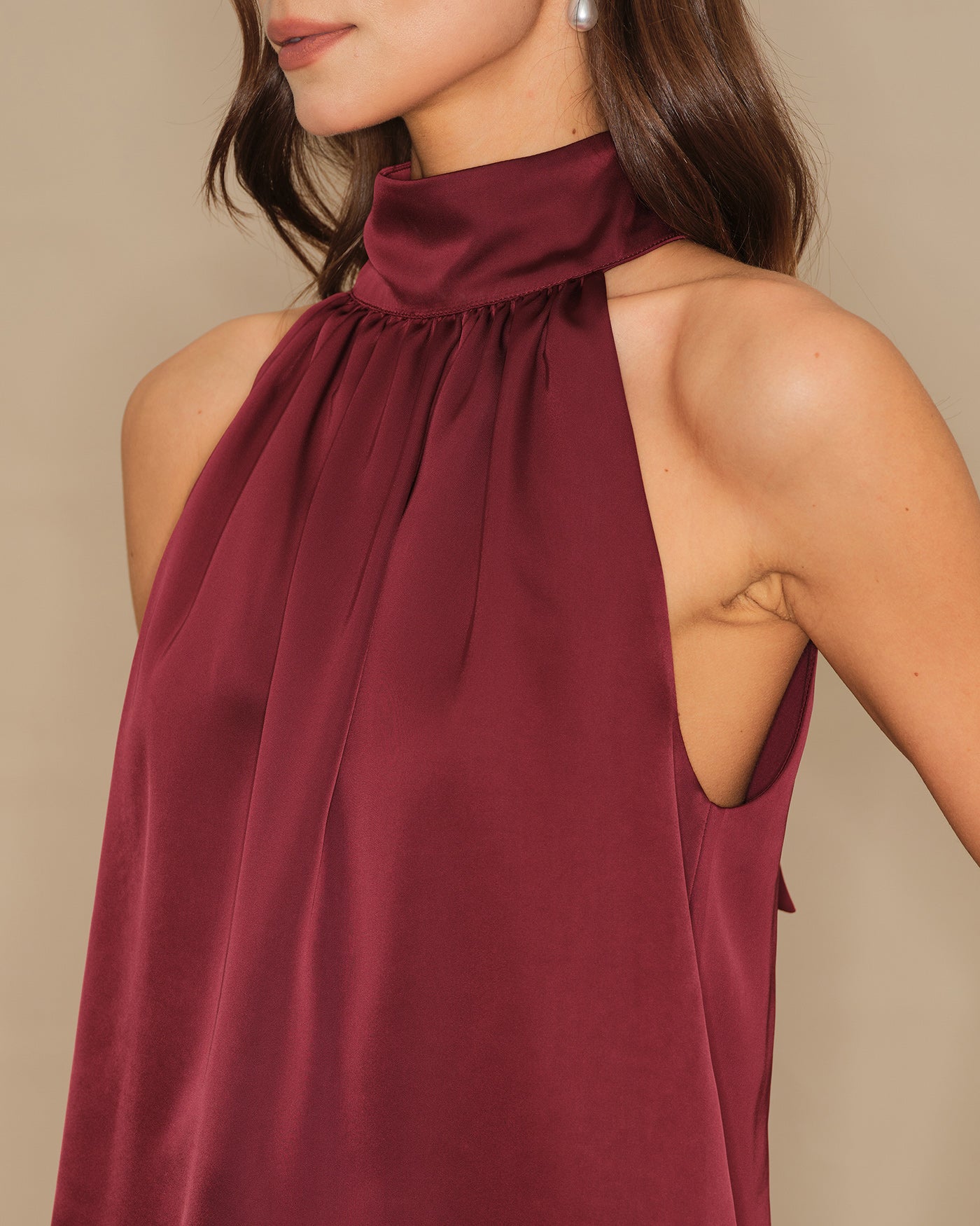 Women's Woven Polyester Tank Tops Tops - RIHOAS