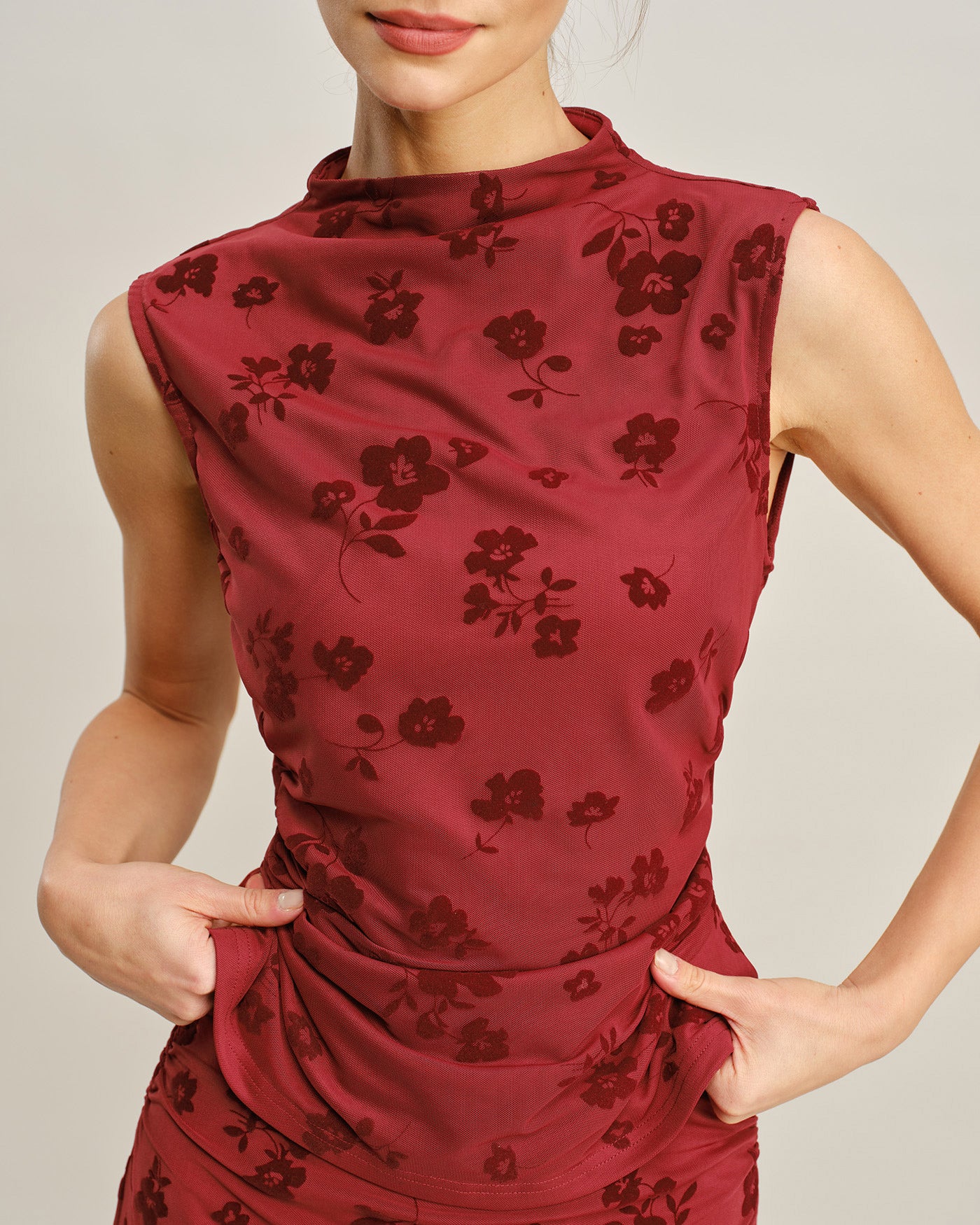 Women's Woven Polyester Tank Tops Tops - RIHOAS