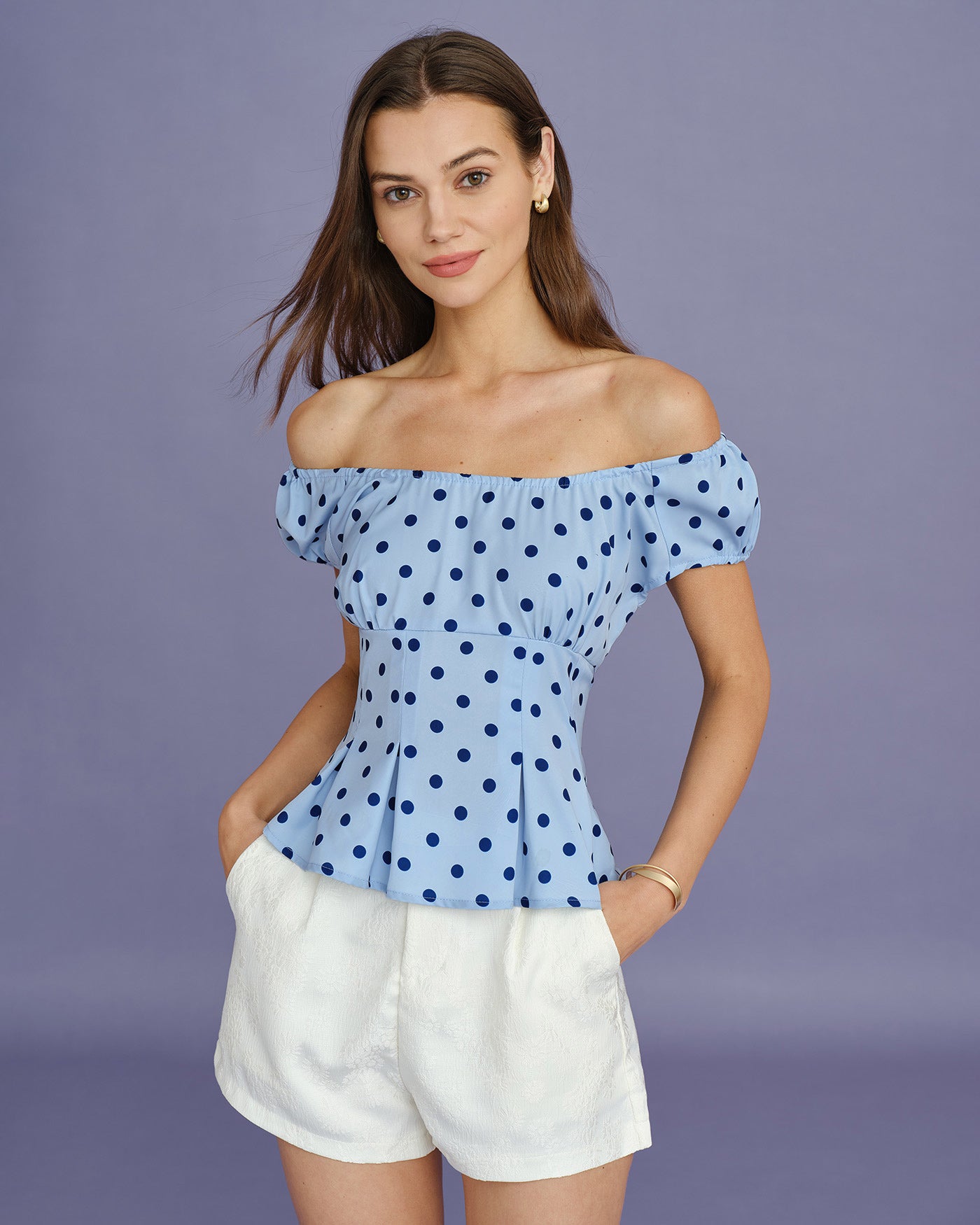 Women's Woven Polyester Tees Tops - RIHOAS