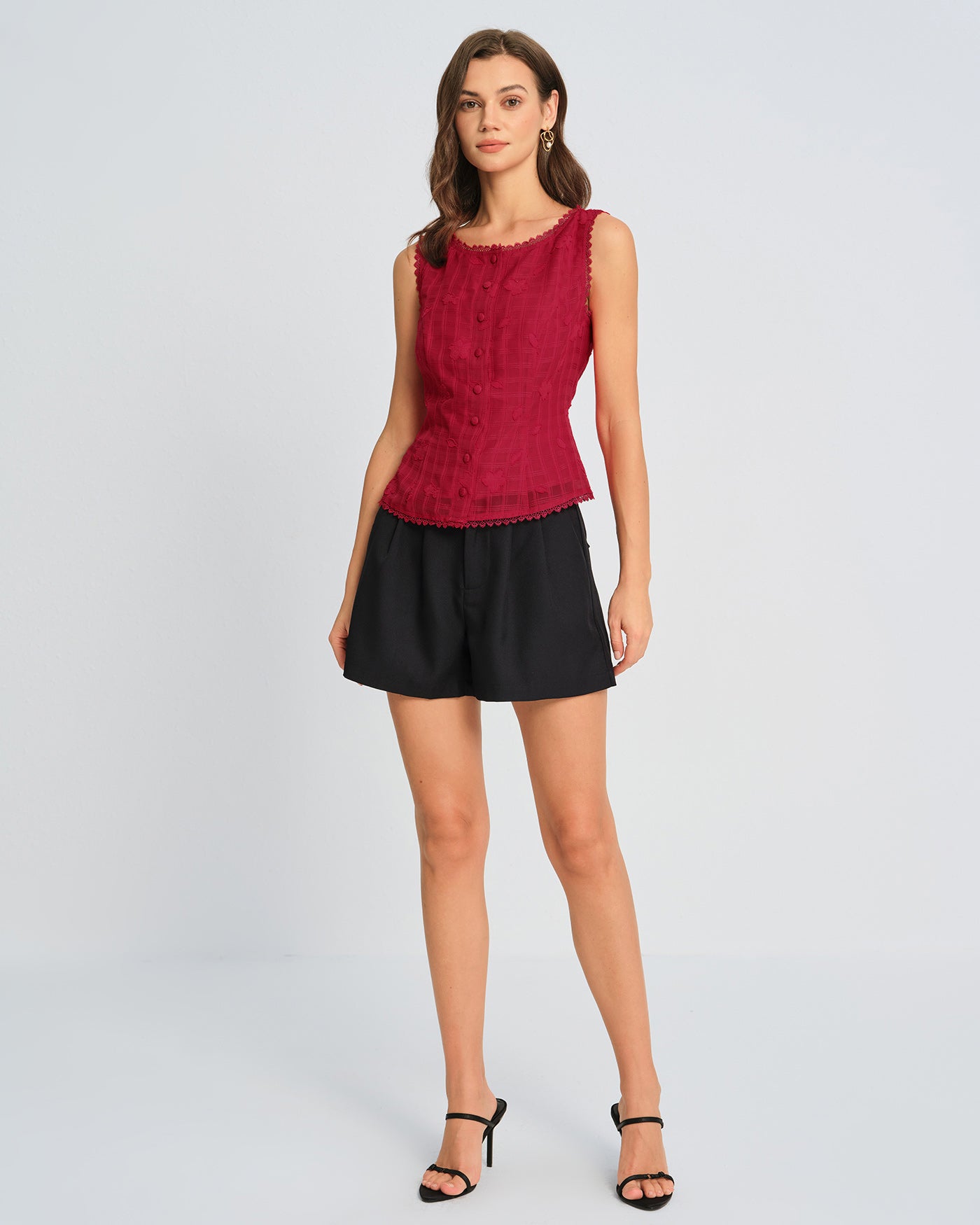 Women's Woven Polyester Vest Tops - RIHOAS