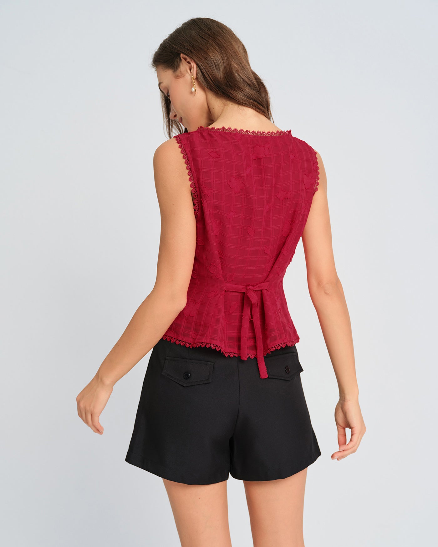 Women's Woven Polyester Vest Tops - RIHOAS