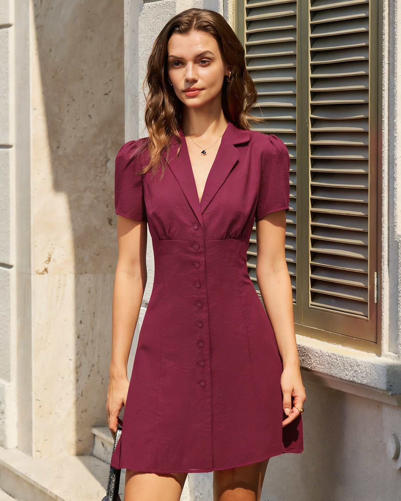 Women's Woven Rayon Mini Dress Dresses - RIHOAS