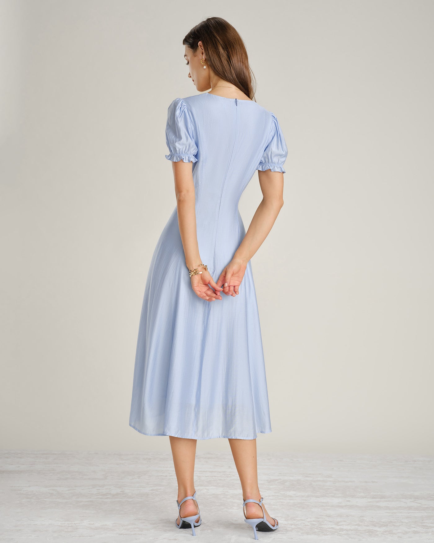 Women's Woven Viscose Midi Dresses Dresses - RIHOAS
