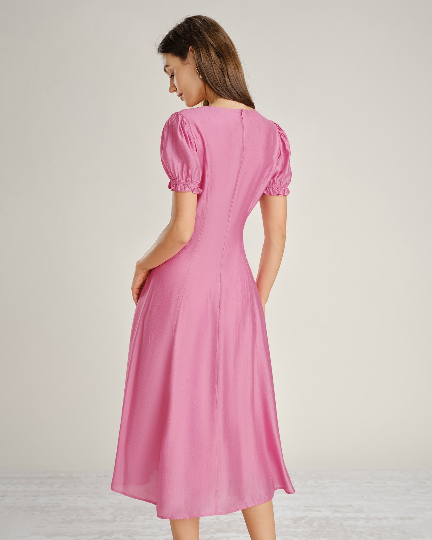 Women's Woven Viscose Midi Dresses Dresses - RIHOAS