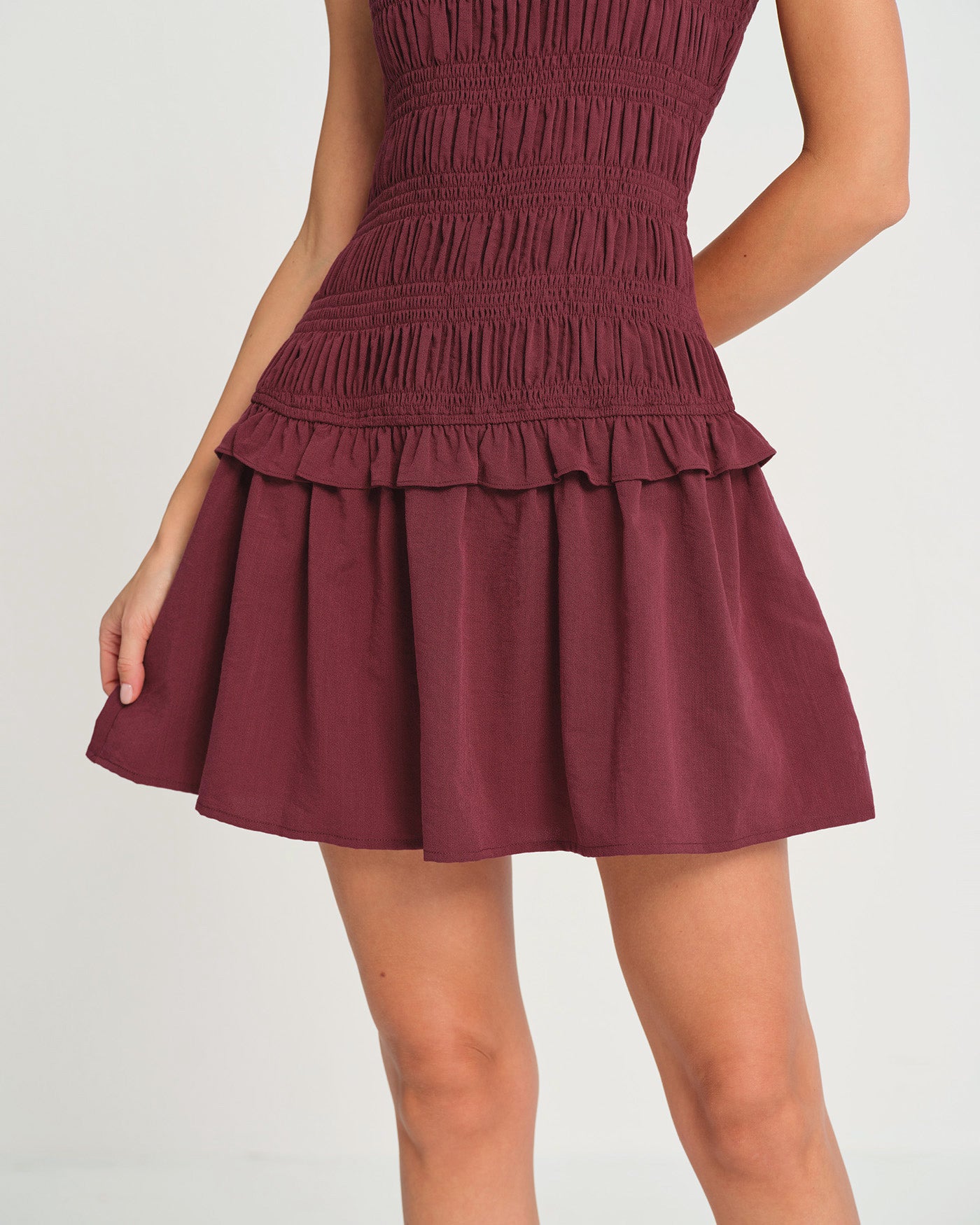 Women's Woven Viscose Mini Dress Dresses - RIHOAS