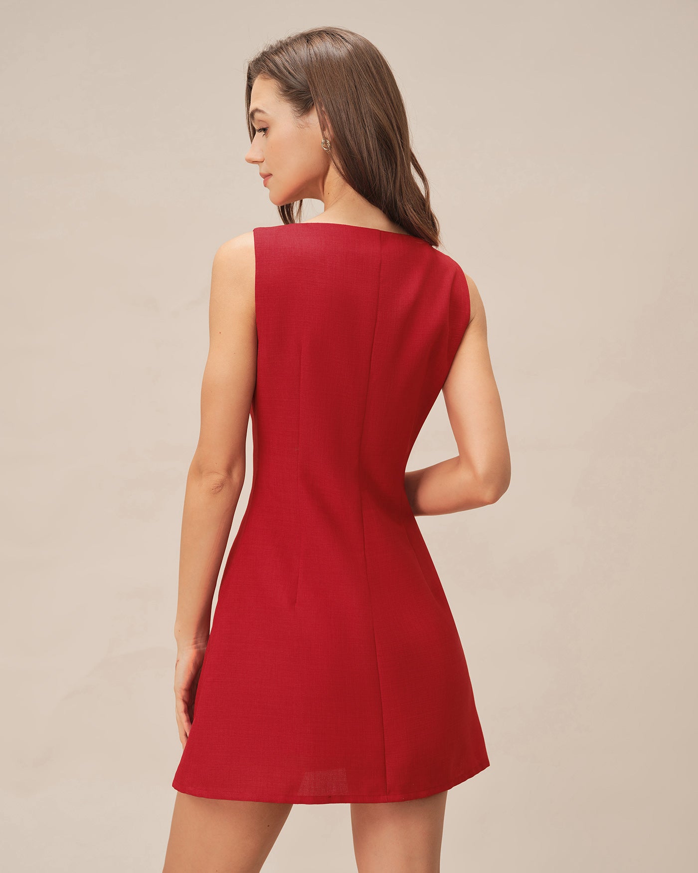 Women's Woven Viscose Mini Dress Dresses - RIHOAS