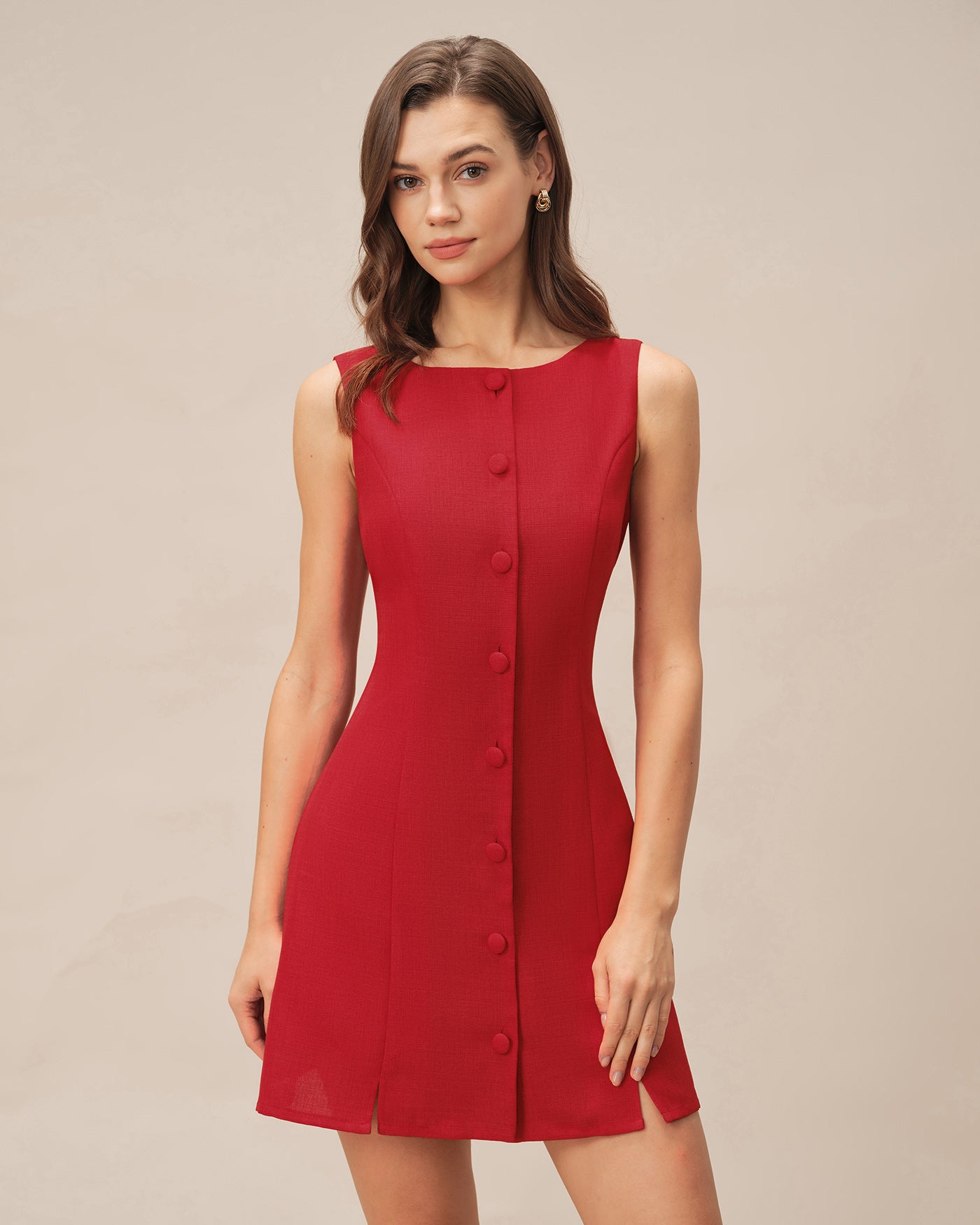 Women's Woven Viscose Mini Dress Dresses - RIHOAS