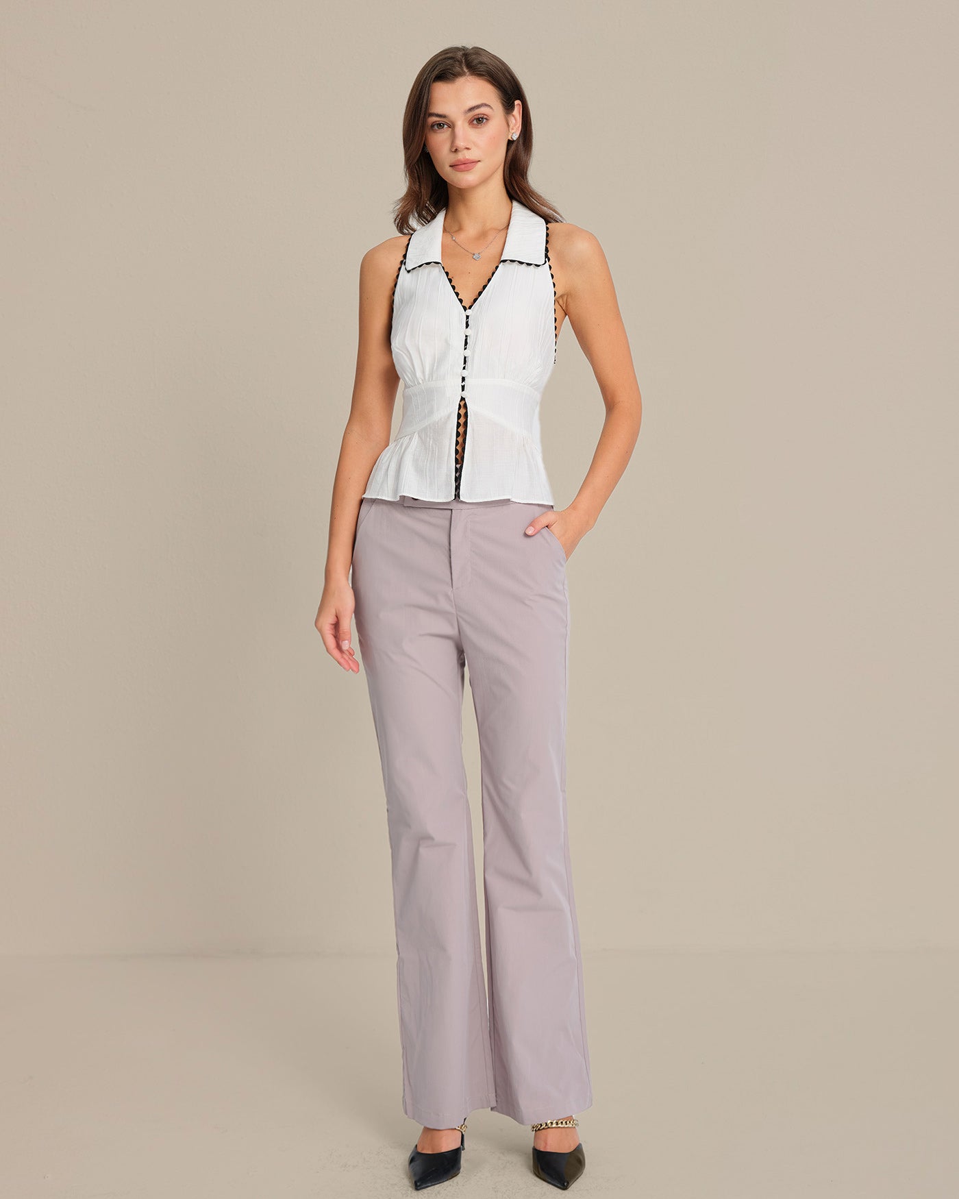 Women's Woven Viscose Tank Tops Tops - RIHOAS
