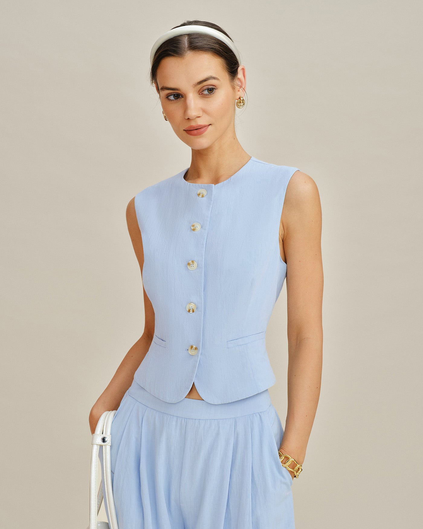 Women's Woven Viscose Vest Tops - RIHOAS