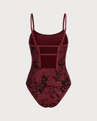 Red Floral One-Piece Swimsuit