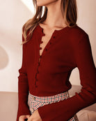 Women Knitted Nylon Viscose blended Sweaters Tops - RIHOAS