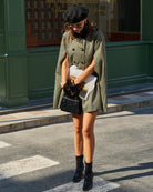Women Woven Polyester Coats Outerwear - RIHOAS