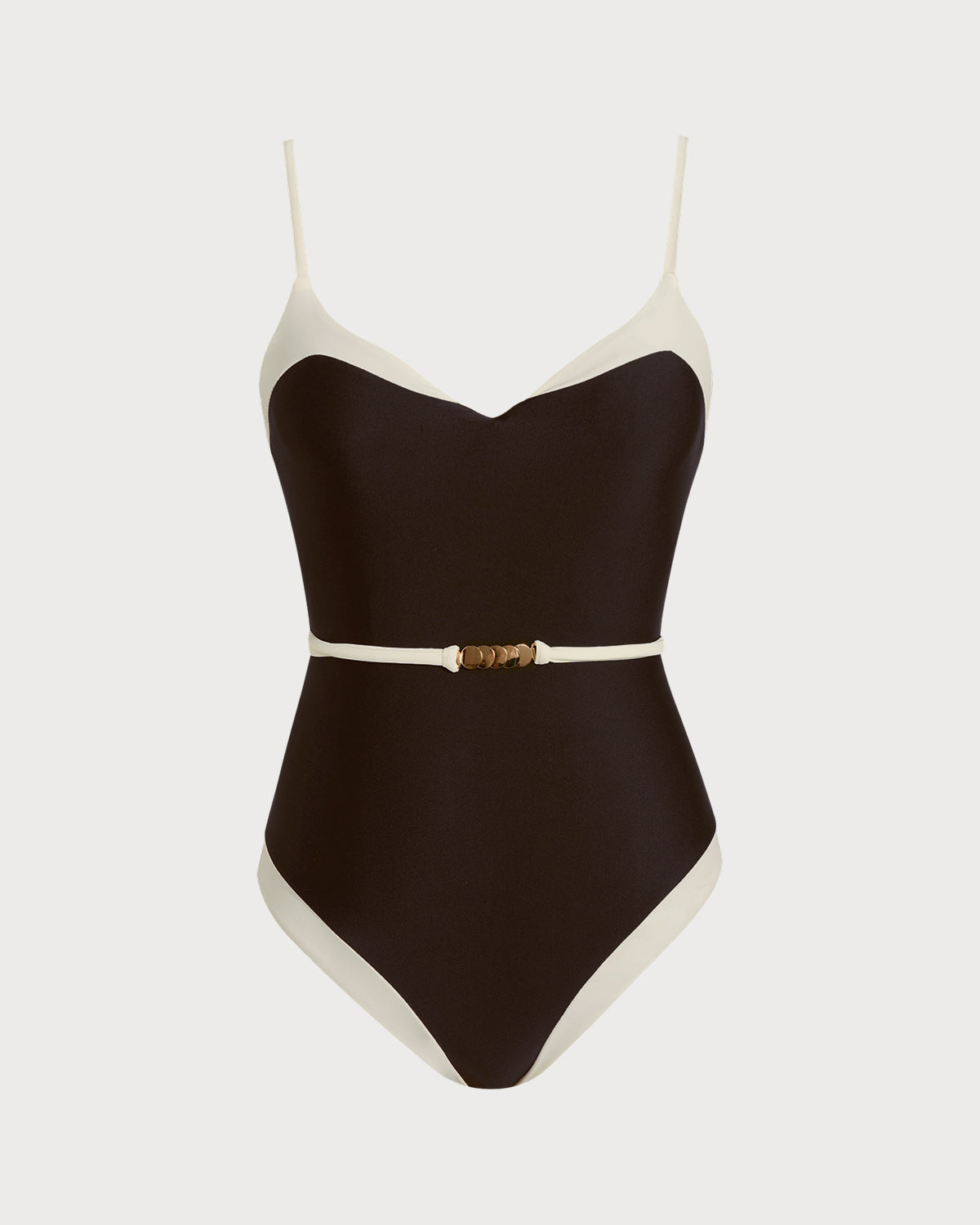 Women's Knitted Nylon One-Piece Brown One-Pieces - RIHOAS