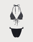 Women's Knitted Nylon Polka Dot Bikini Set Bikinis - RIHOAS