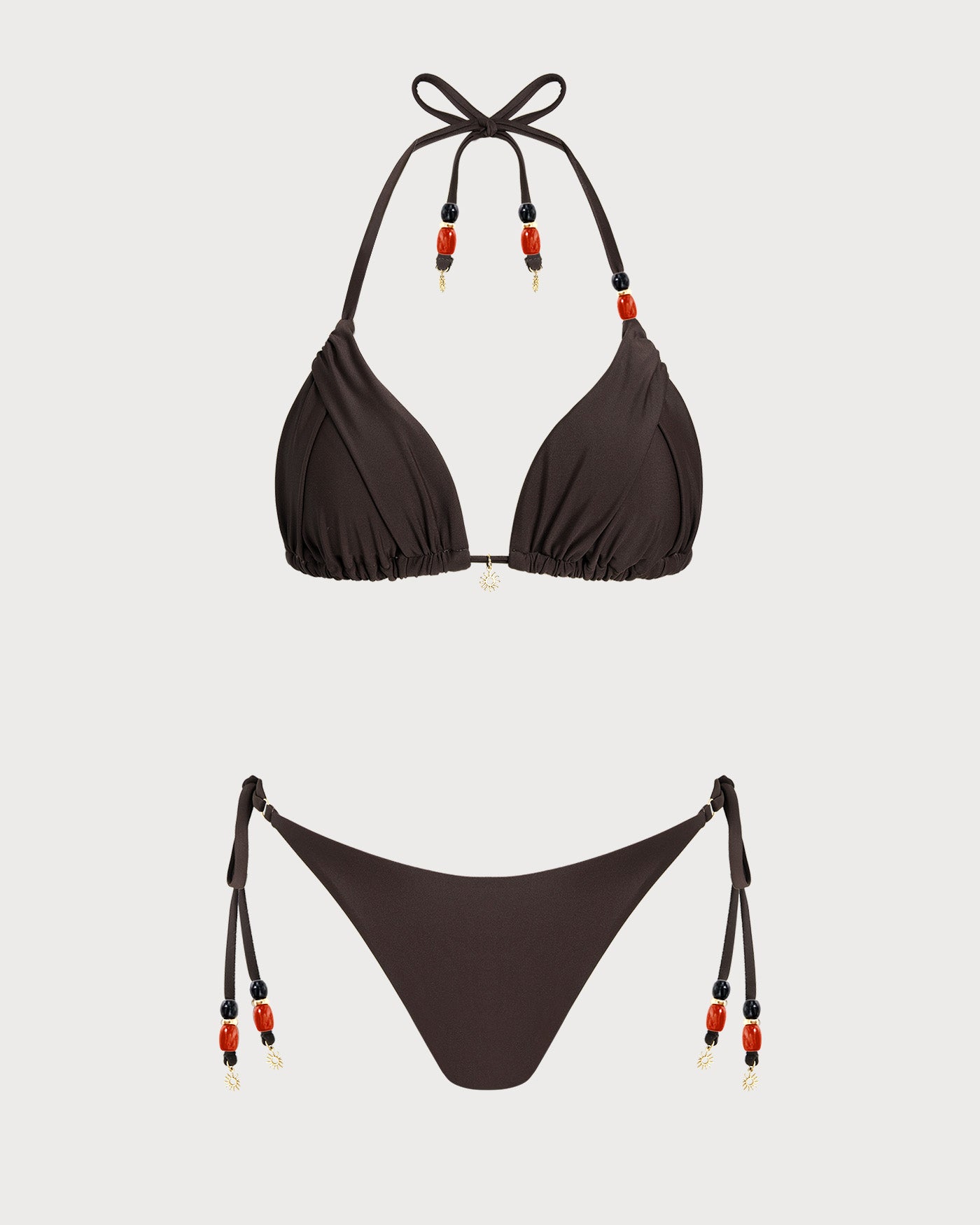 Women's Knitted Nylon Trim Bikini Set Bikinis - RIHOAS