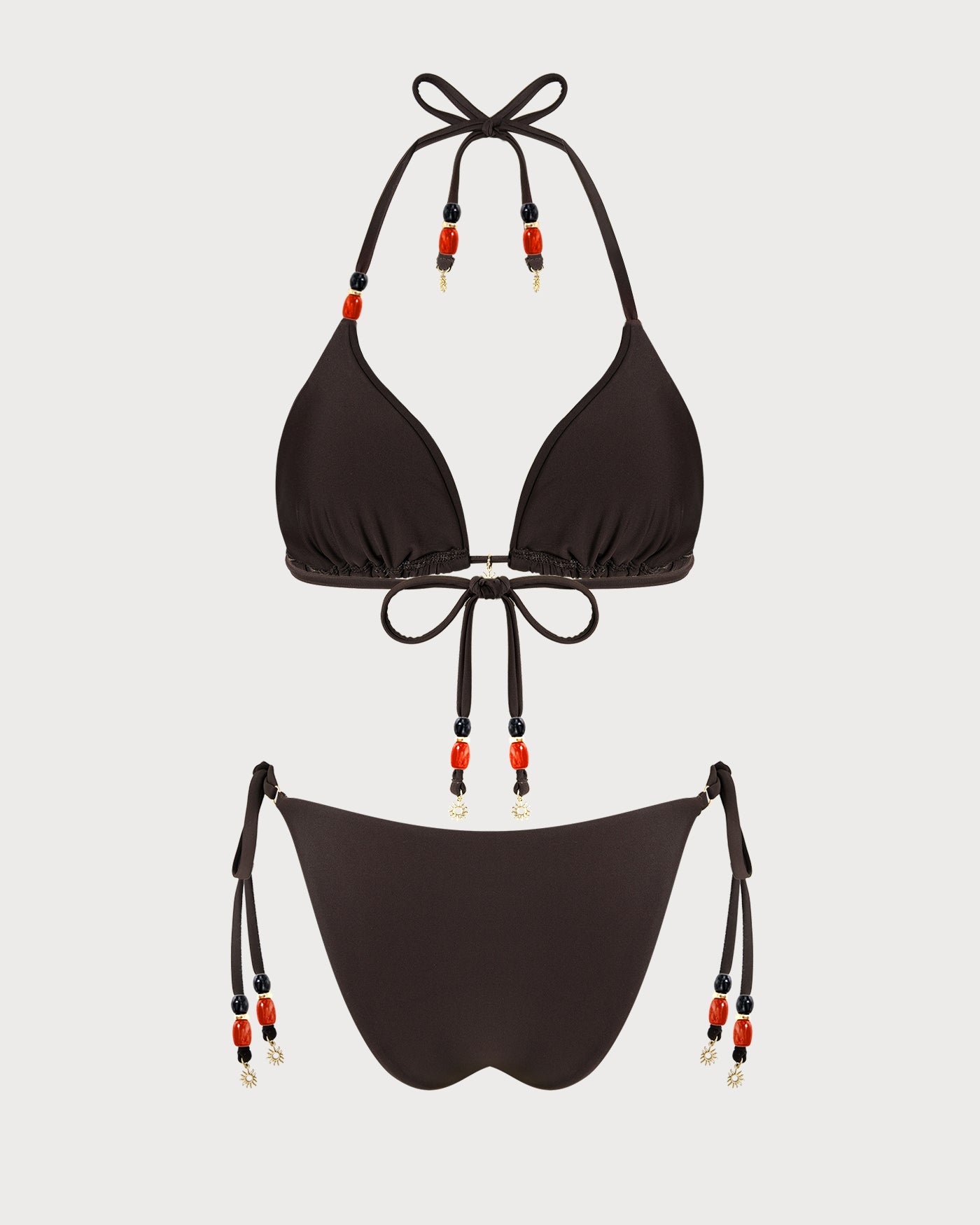 Women's Knitted Nylon Trim Bikini Set Bikinis - RIHOAS