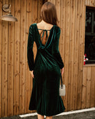 Women's Knitted Polyester Midi Dress Dresses - RIHOAS