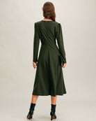 Women's Knitted Polyester Midi Dress Dresses - RIHOAS