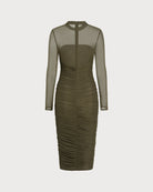 Women's Knitted Polyester Midi Dress Dresses - RIHOAS