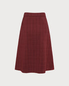 Women's Knitted Polyester Midi Skirt Bottoms - RIHOAS