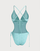 Women's Knitted Polyester One-Piece Swimsuit One-Pieces - RIHOAS