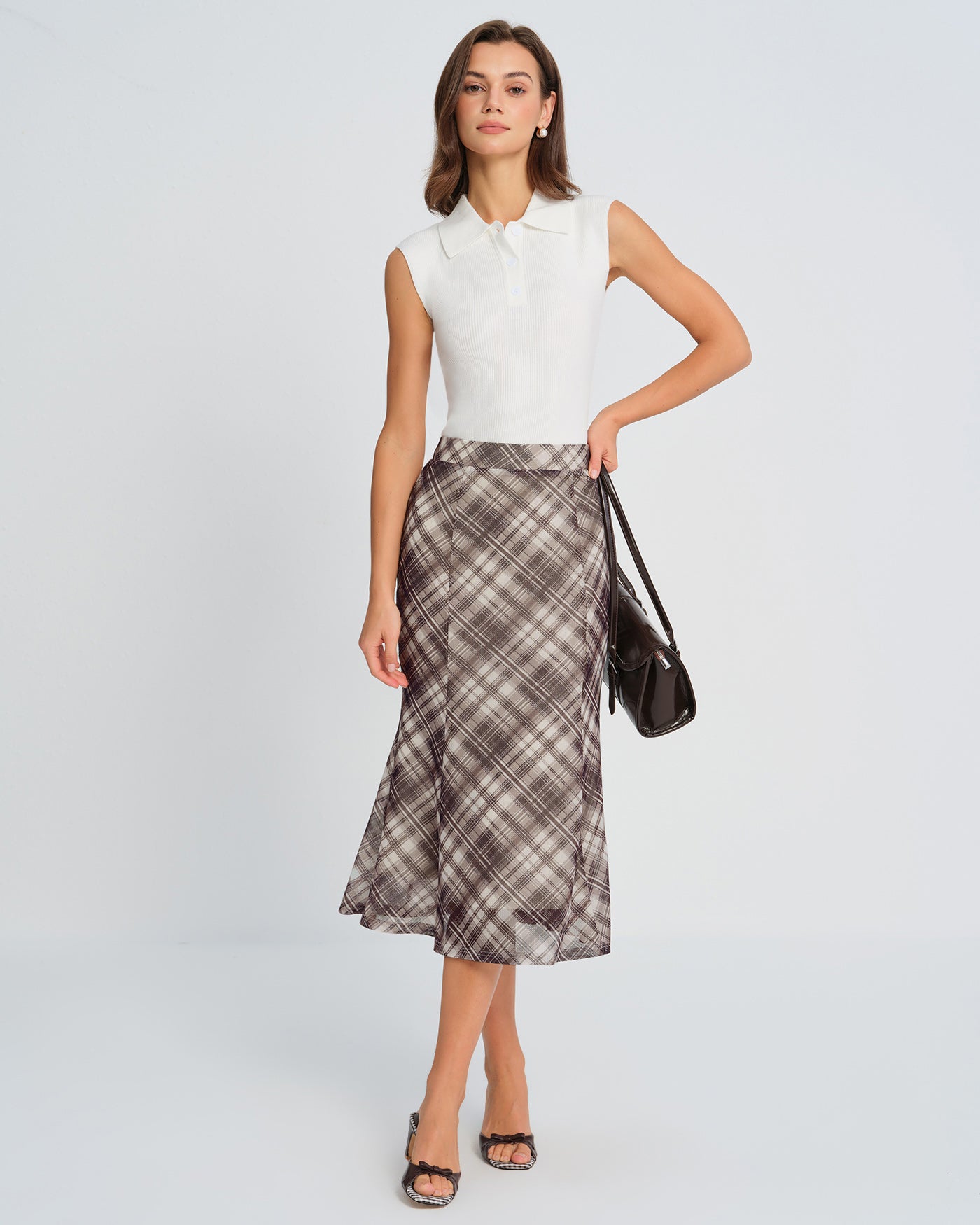 Women's Knitted Polyester Skirt Bottoms - RIHOAS