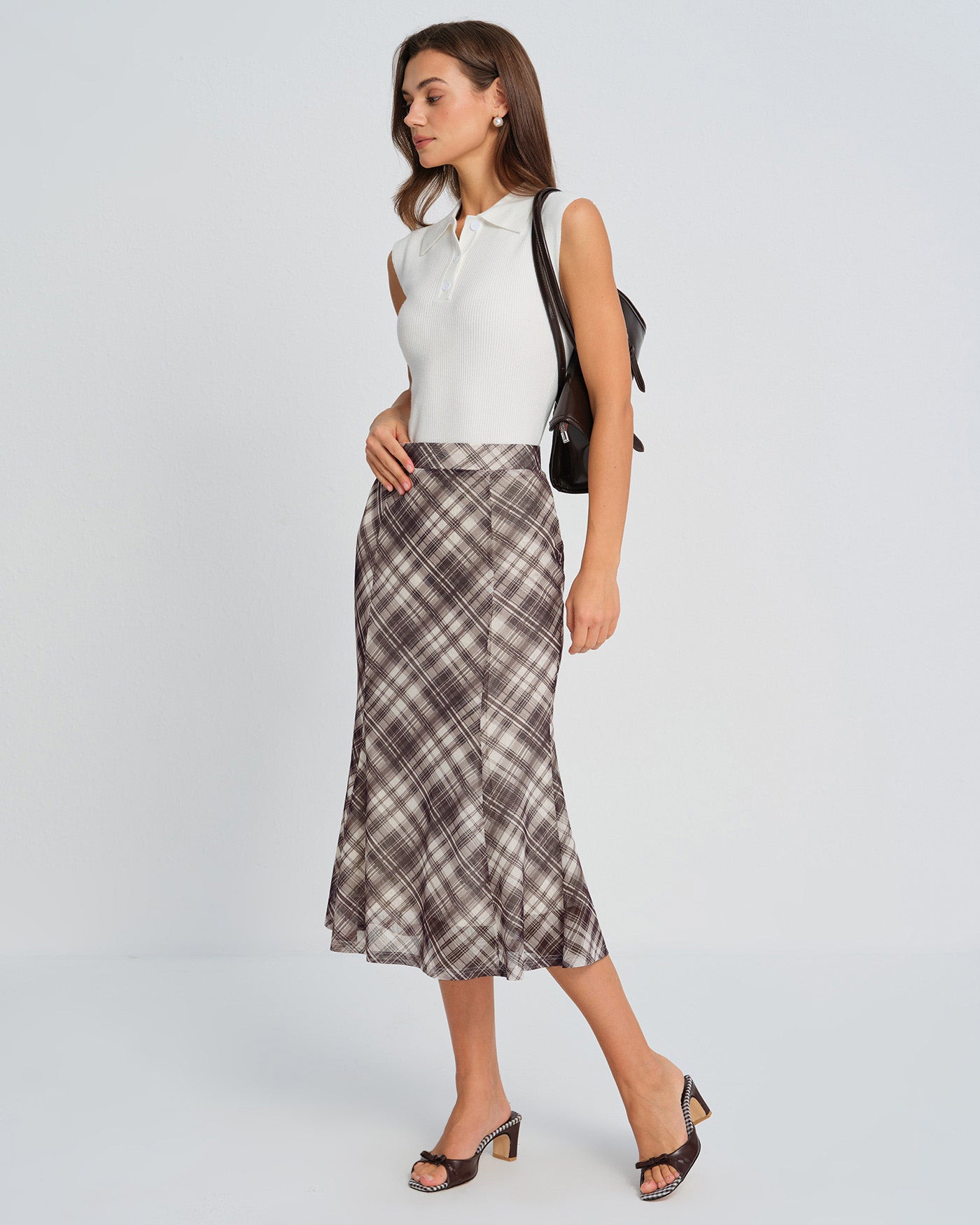 Women's Knitted Polyester Skirt Bottoms - RIHOAS