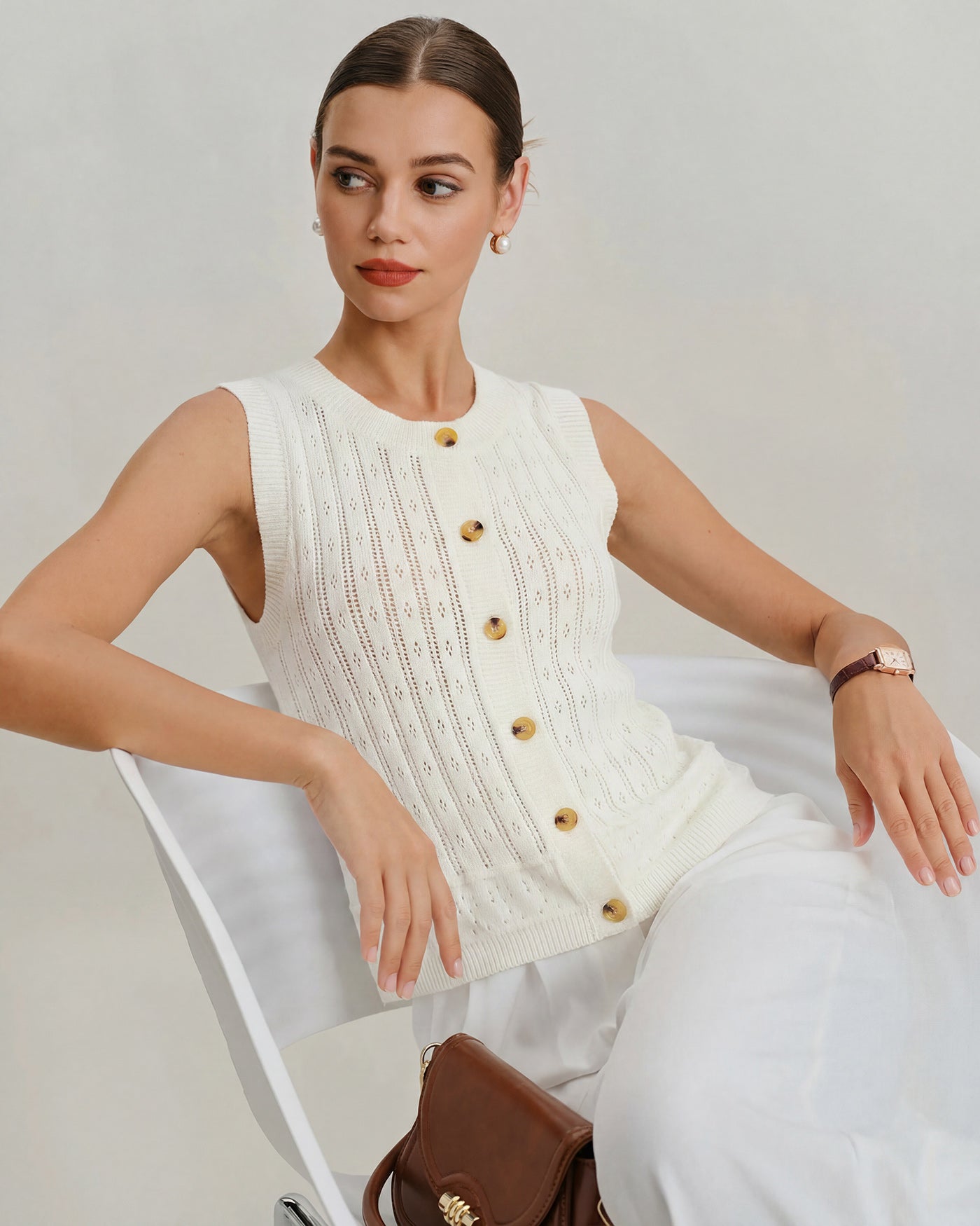 Women's Knitted Viscose Cardigans Tops - RIHOAS