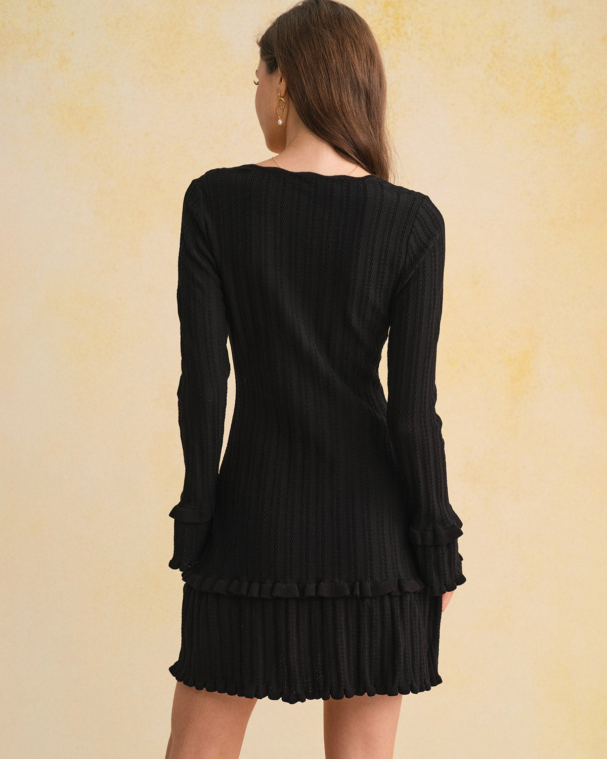 Women's Knitted Viscose Sweater Dress Dresses - RIHOAS