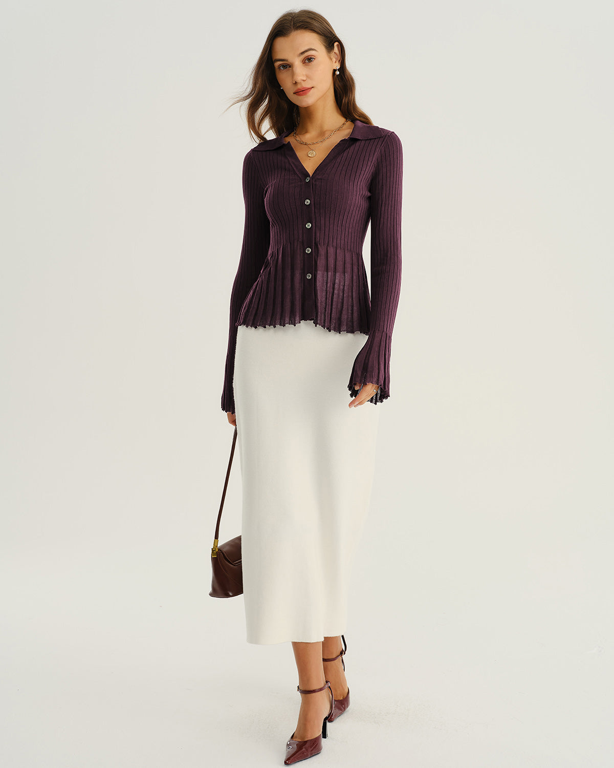 Women's Knitted Viscose Sweater Tops - RIHOAS