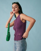 Women's Knitted Viscose Tank Tops Tops - RIHOAS