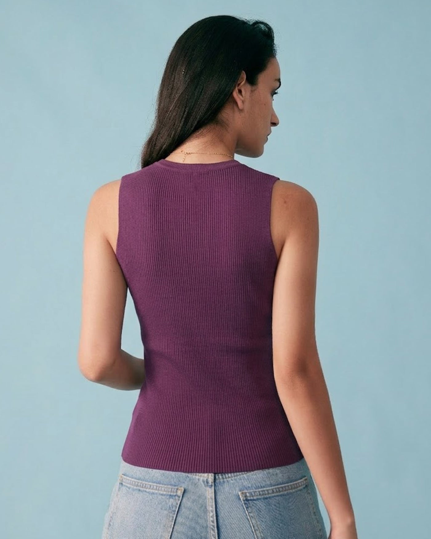 Women's Knitted Viscose Tank Tops Tops - RIHOAS
